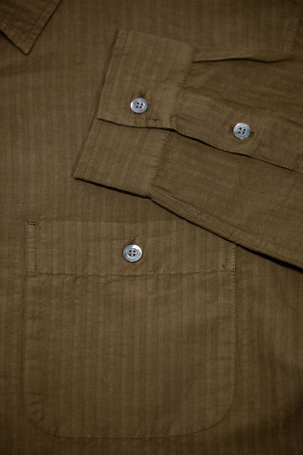 Knickerbocker Jones Cotton & Linen Shirt - Olive