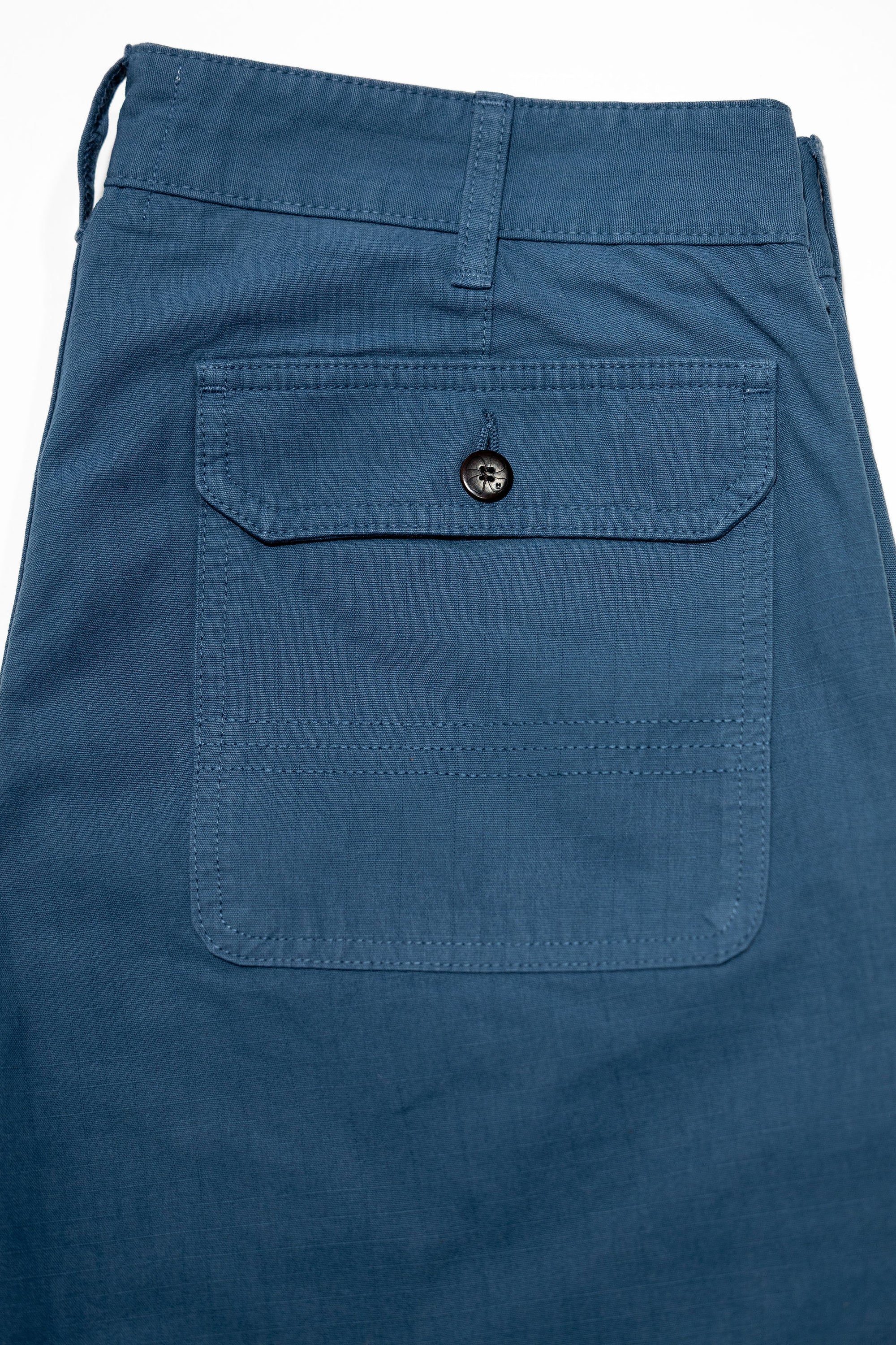 Heimat Textil Journey Short - Trail Blue Rip Stop Cotton