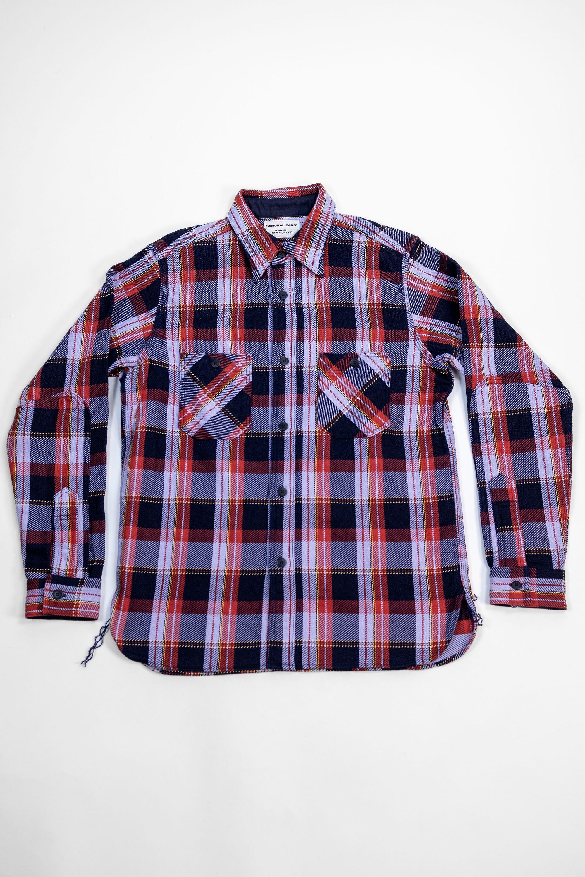 Samurai SIN25-01W Heavy Indigo Flannel - Purple