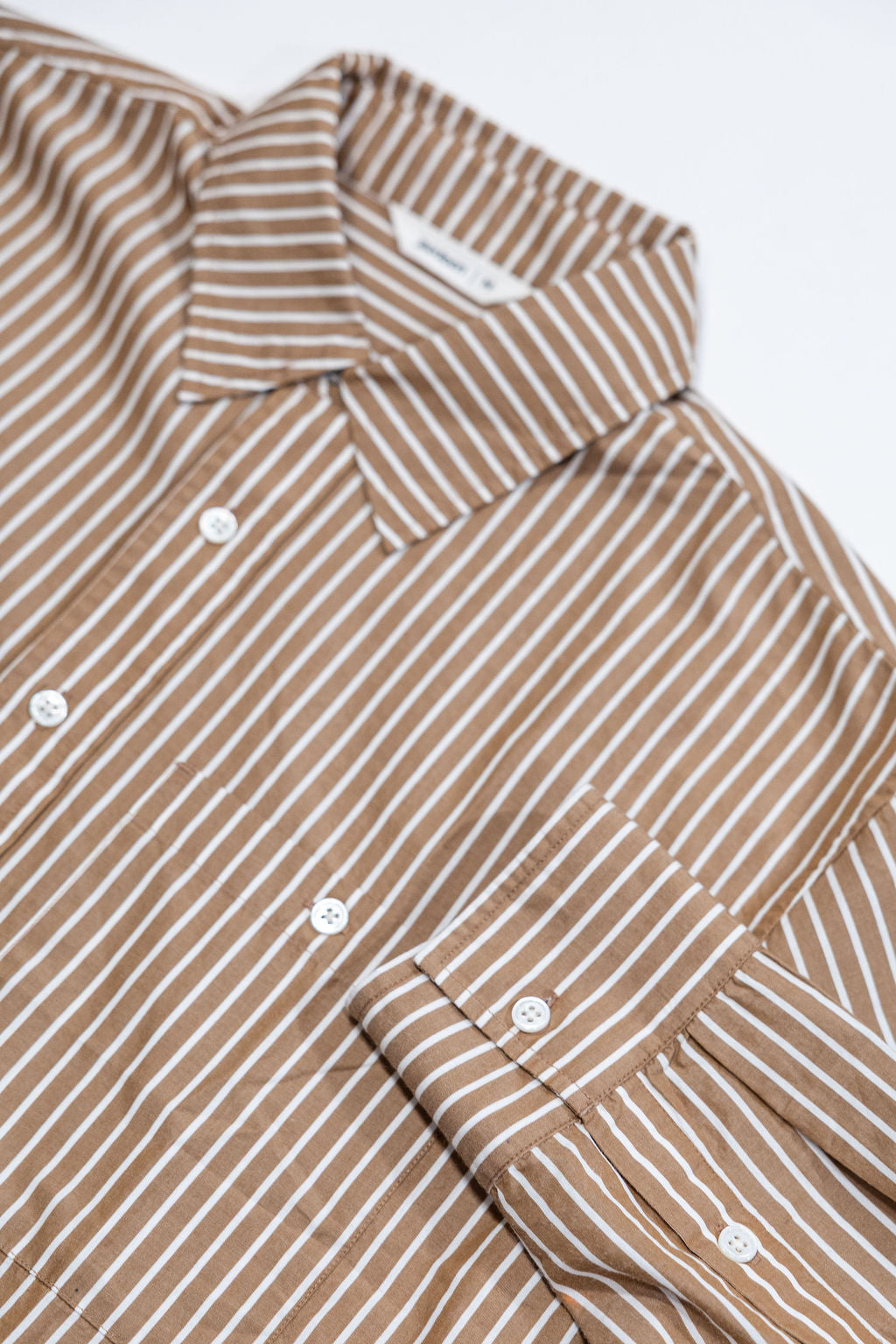 3sixteen Commuter Shirt - Brown Ecru Stripe