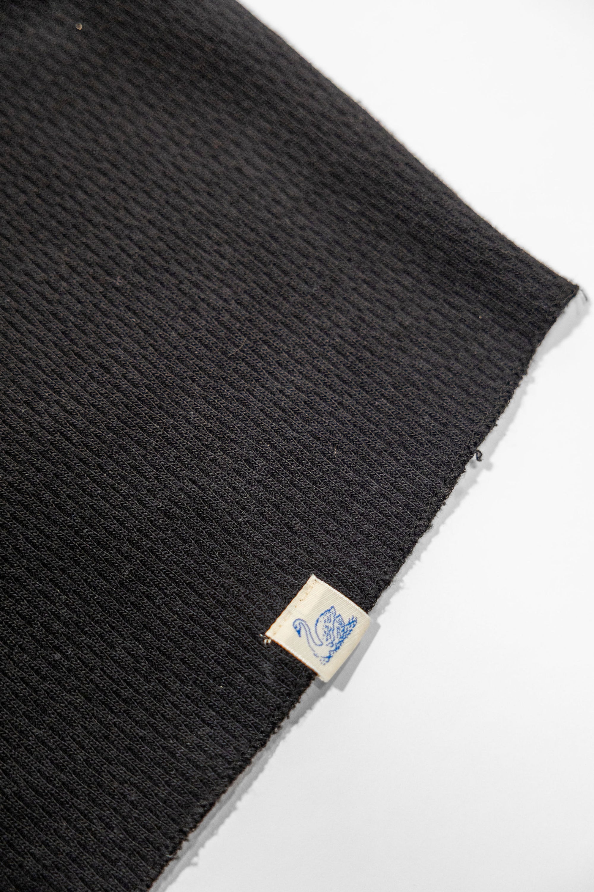 Merz b. Schwanen THERMAL01 Diamond-Patterned Cotton Thermal Longsleeve - Deep Black