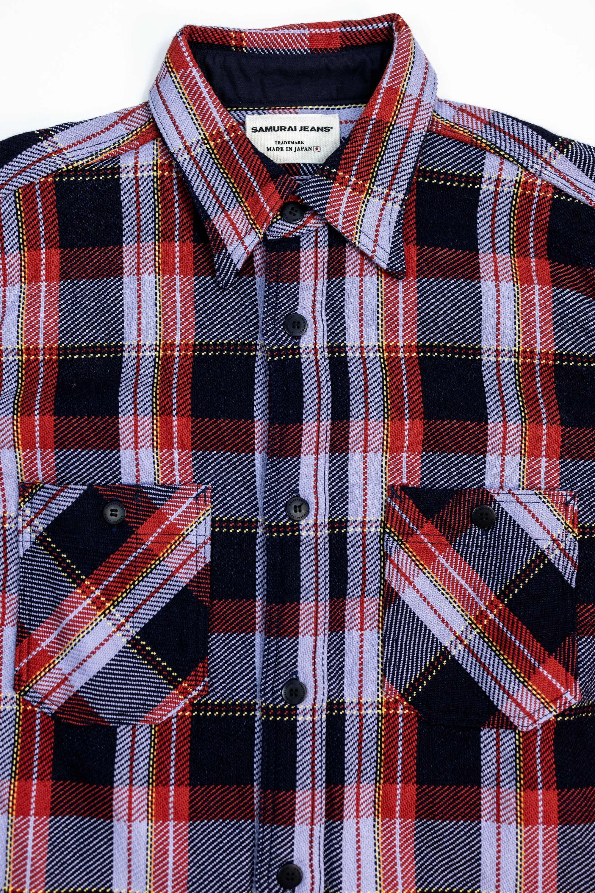 Samurai SIN25-01W Heavy Indigo Flannel - Purple