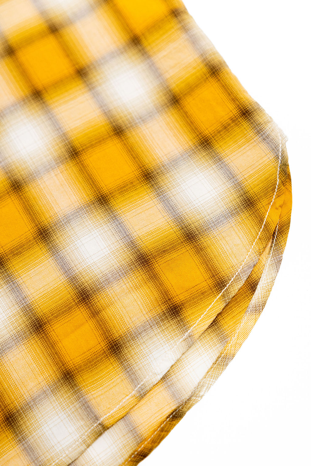 The Flat Head FN-SCR-021L 3oz Cotton/Rayon Ombre Shirt - Yellow