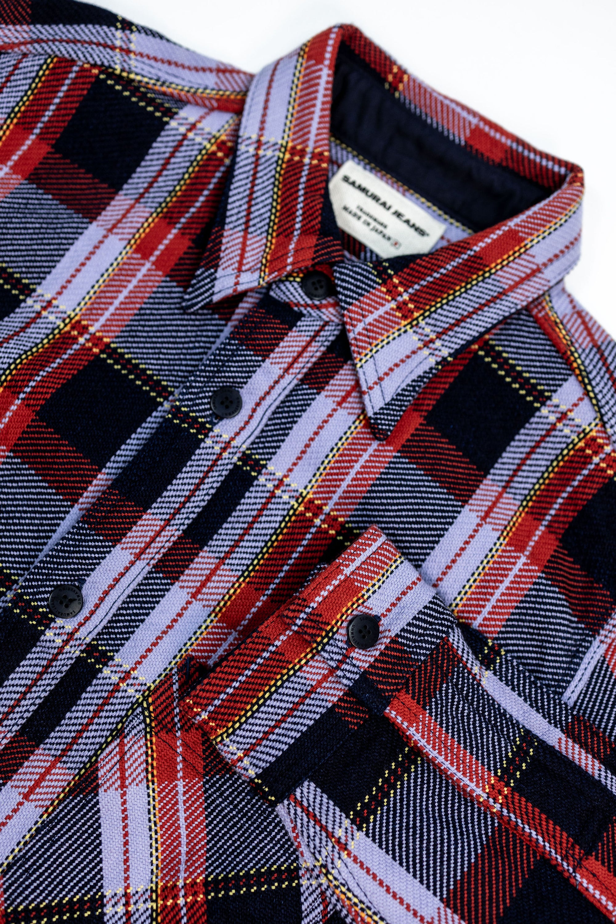 Samurai SIN25-01W Heavy Indigo Flannel - Purple