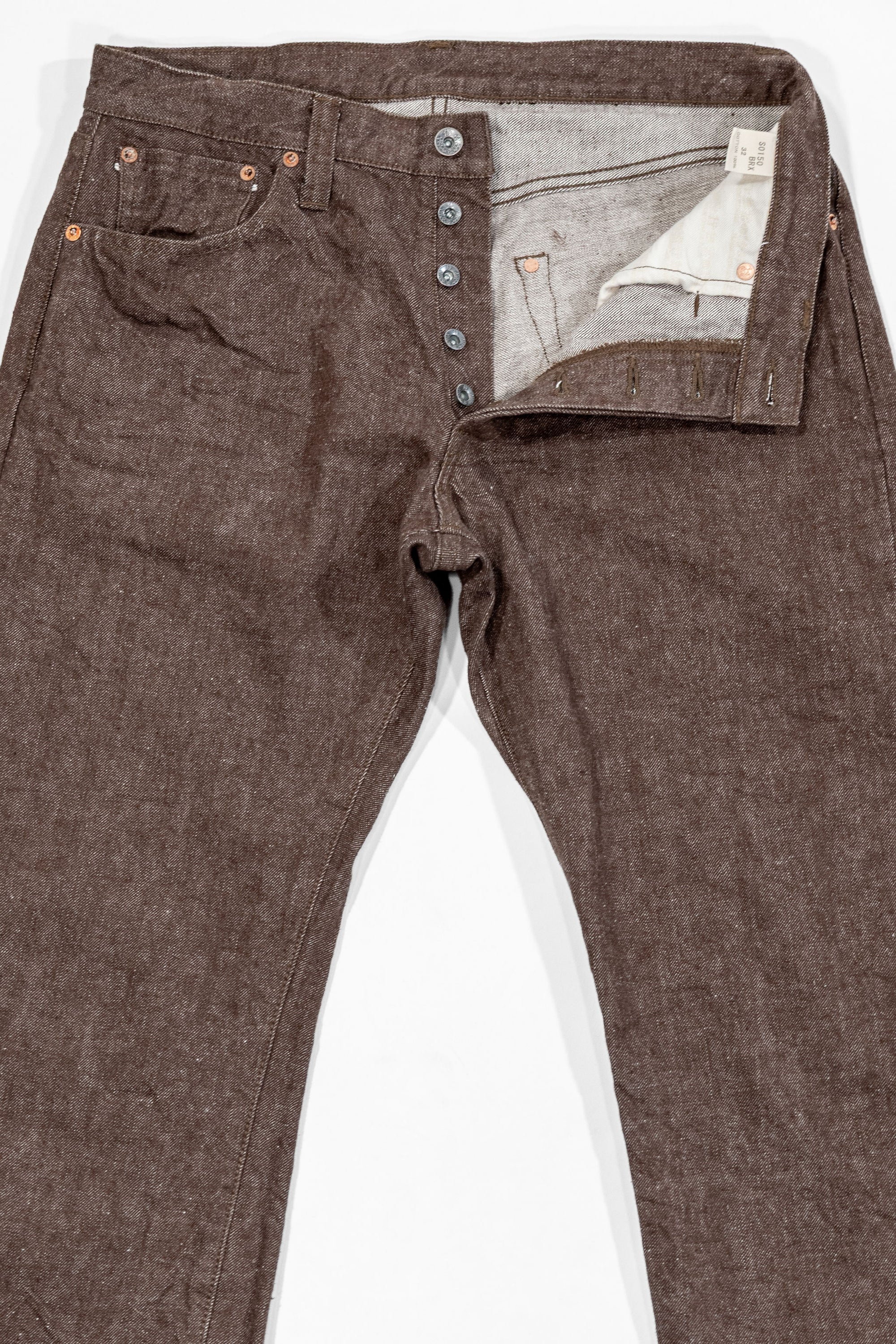 Samurai S0150BRX Regular Straight - 15oz Kanoko Brown Denim
