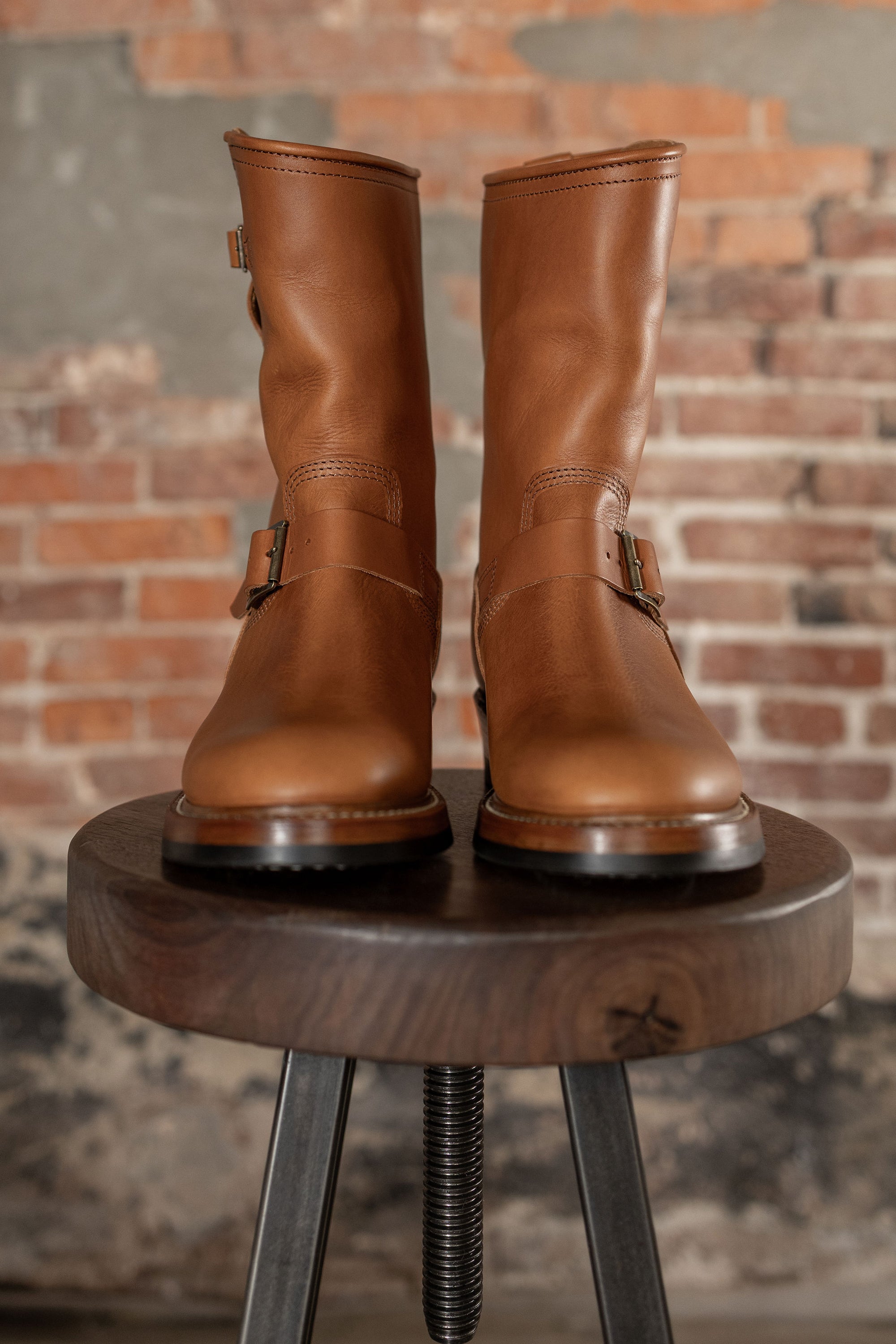 John Lofgren Wabash Engineer Boots - Badalassi Carlo Cognac