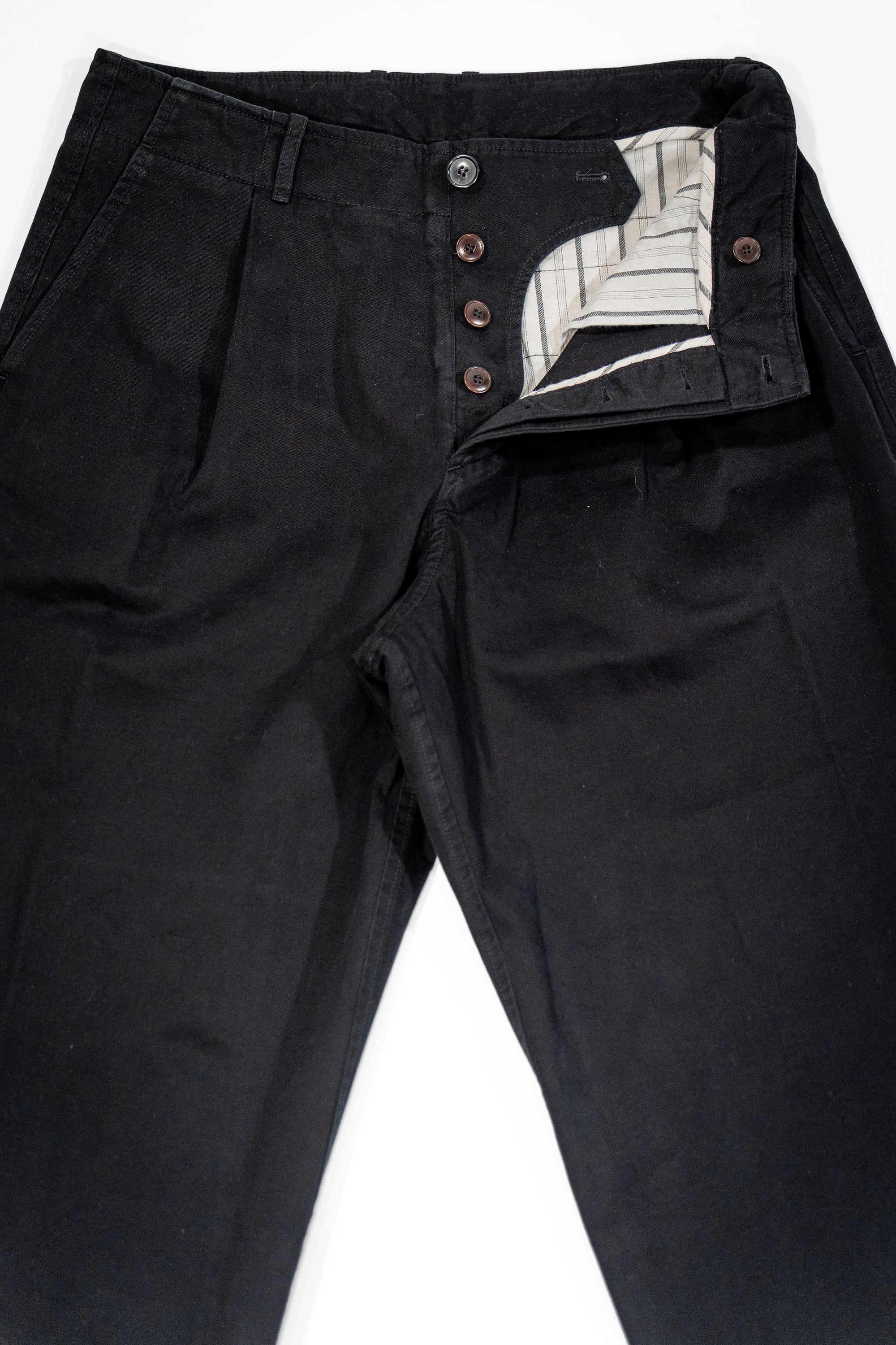 Hansen Garments Bobby Wide Pleated Trousers - Black