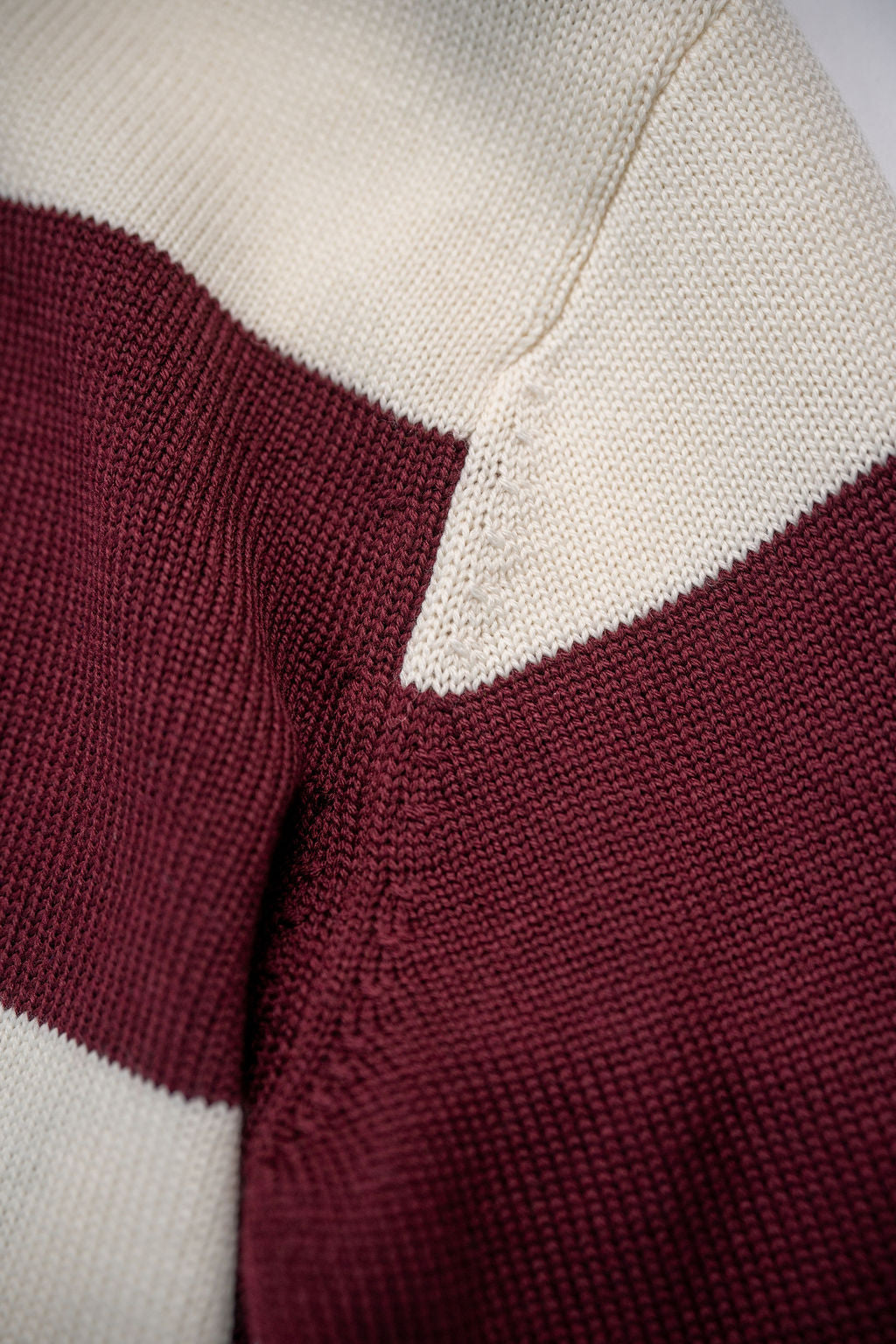 Heimat Textil Rugby Harbour Sweater - Seashell/Burgundy