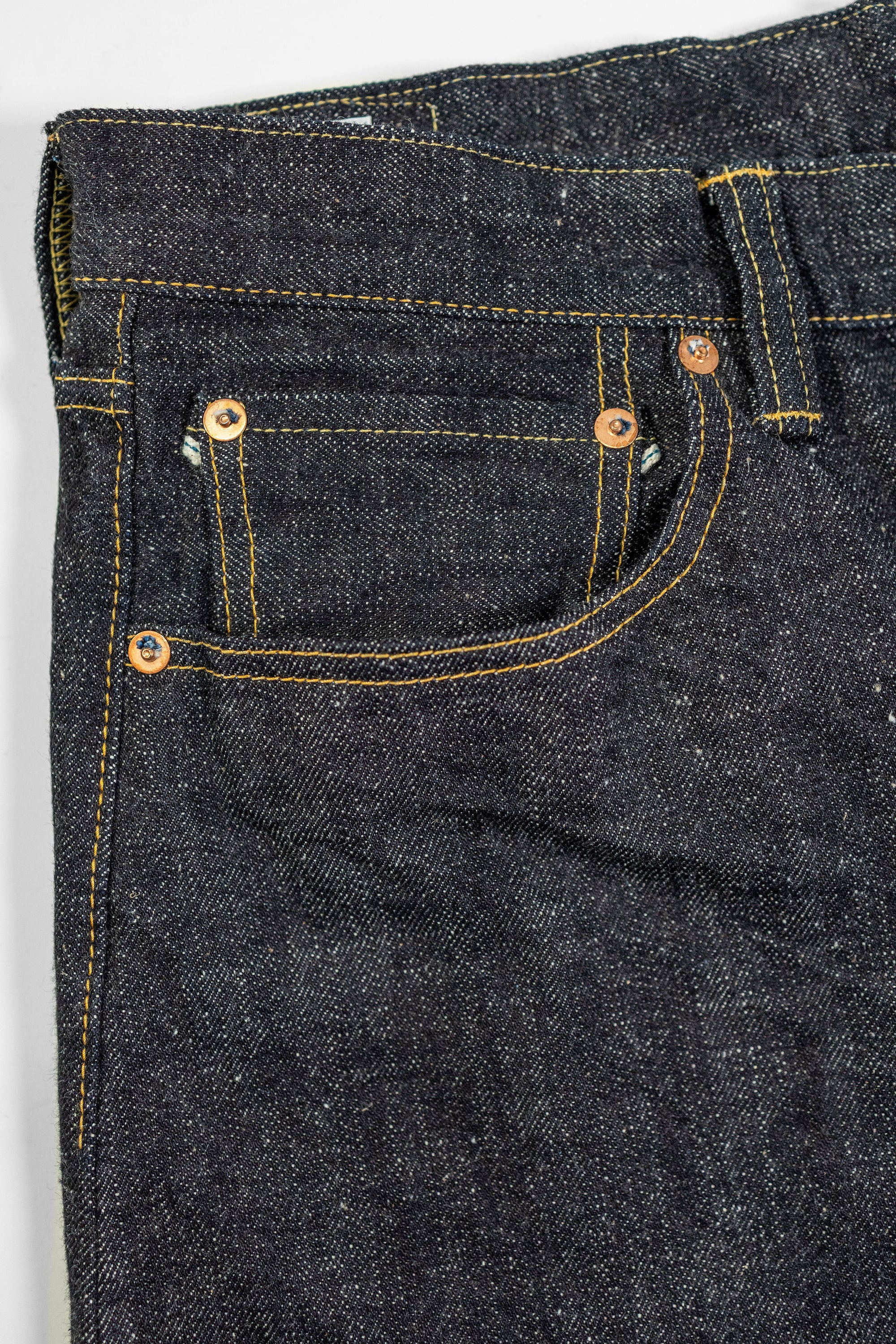 Omoto Denim 0811 15.5oz Nep Denim Loose Fit - Indigo One-Washed