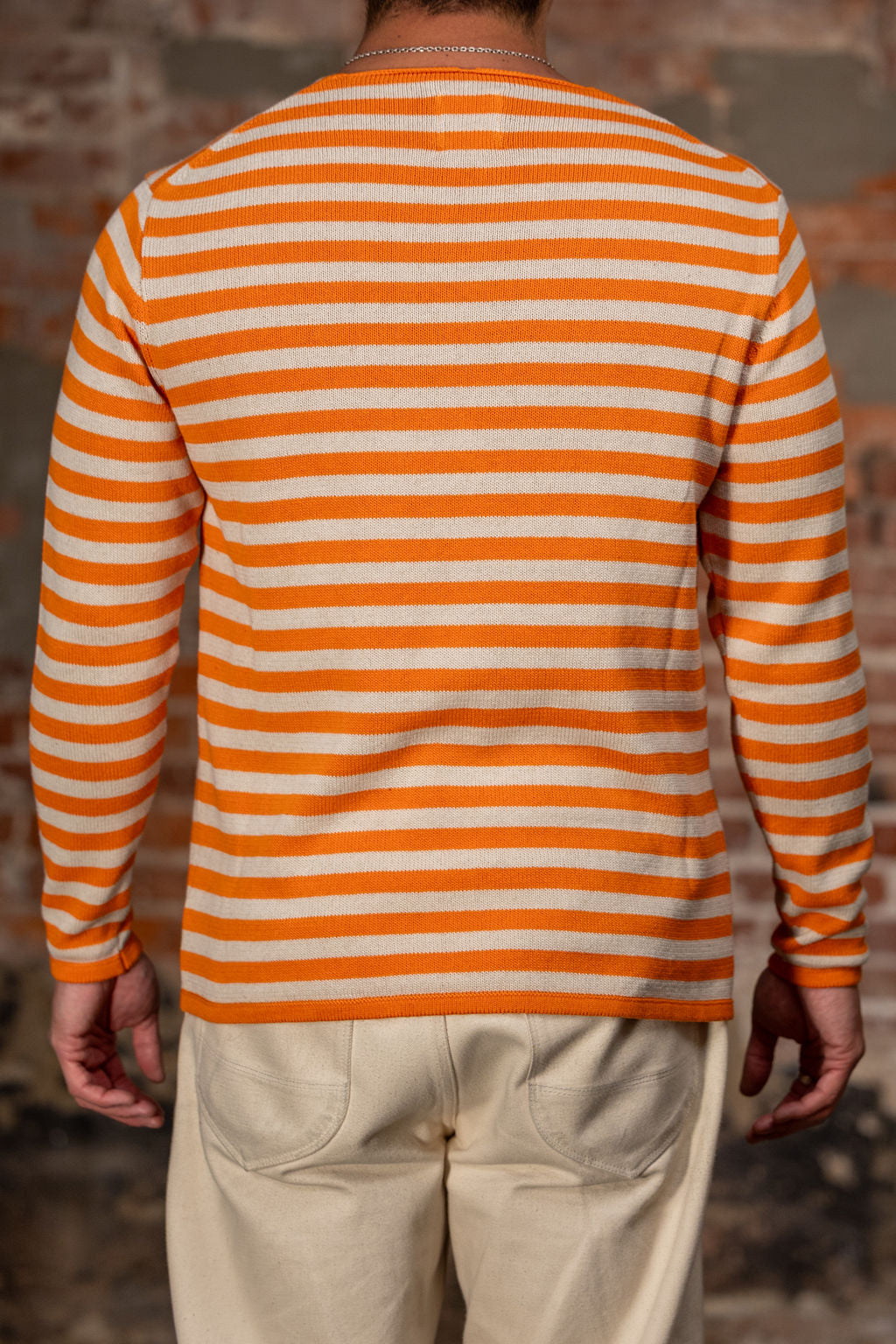 Heimat Textil Jailhouse Harbor Sweater - Rescue Orange/Seashell