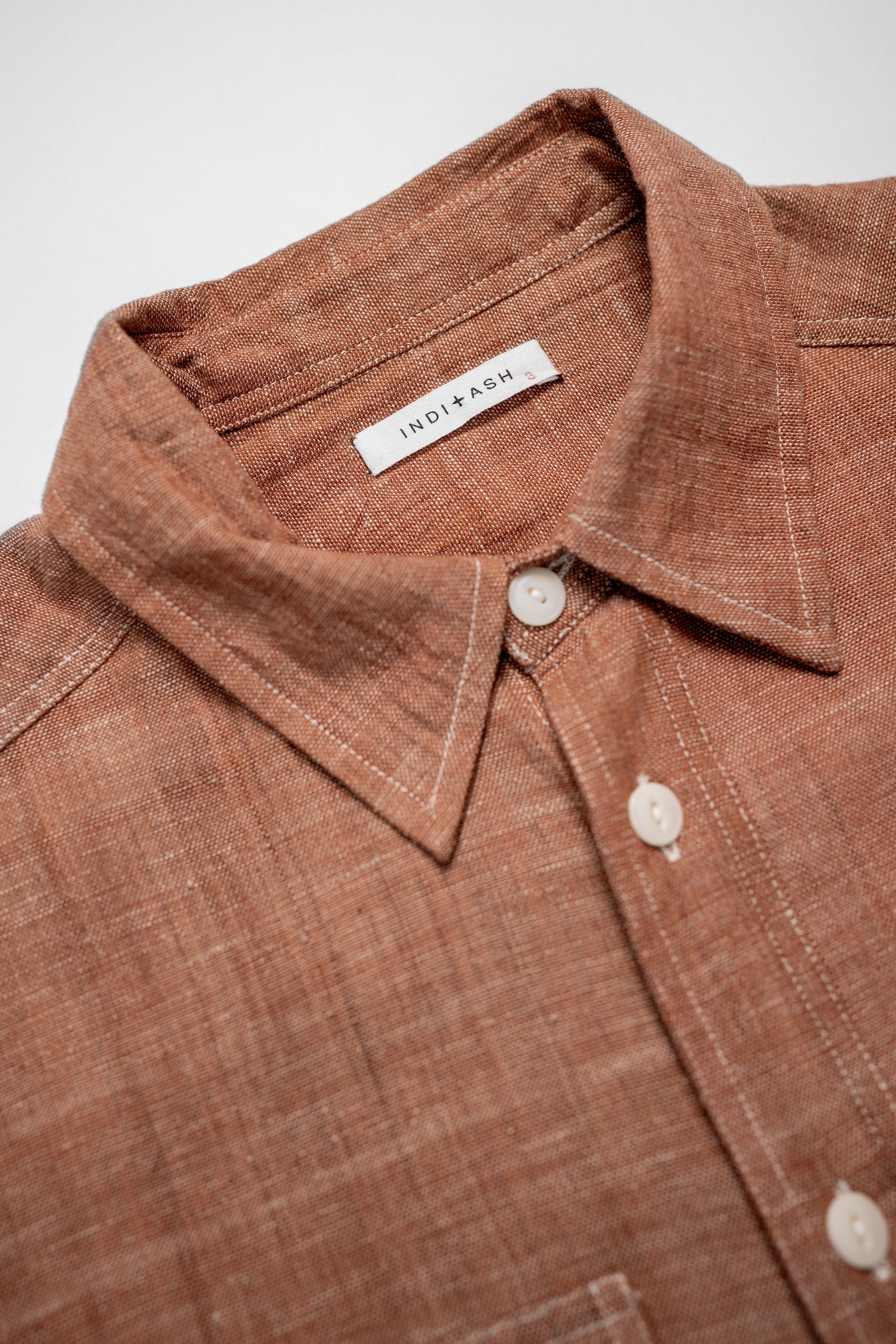 Indi + Ash L/S Smith Workshirt - Cutch/Natural