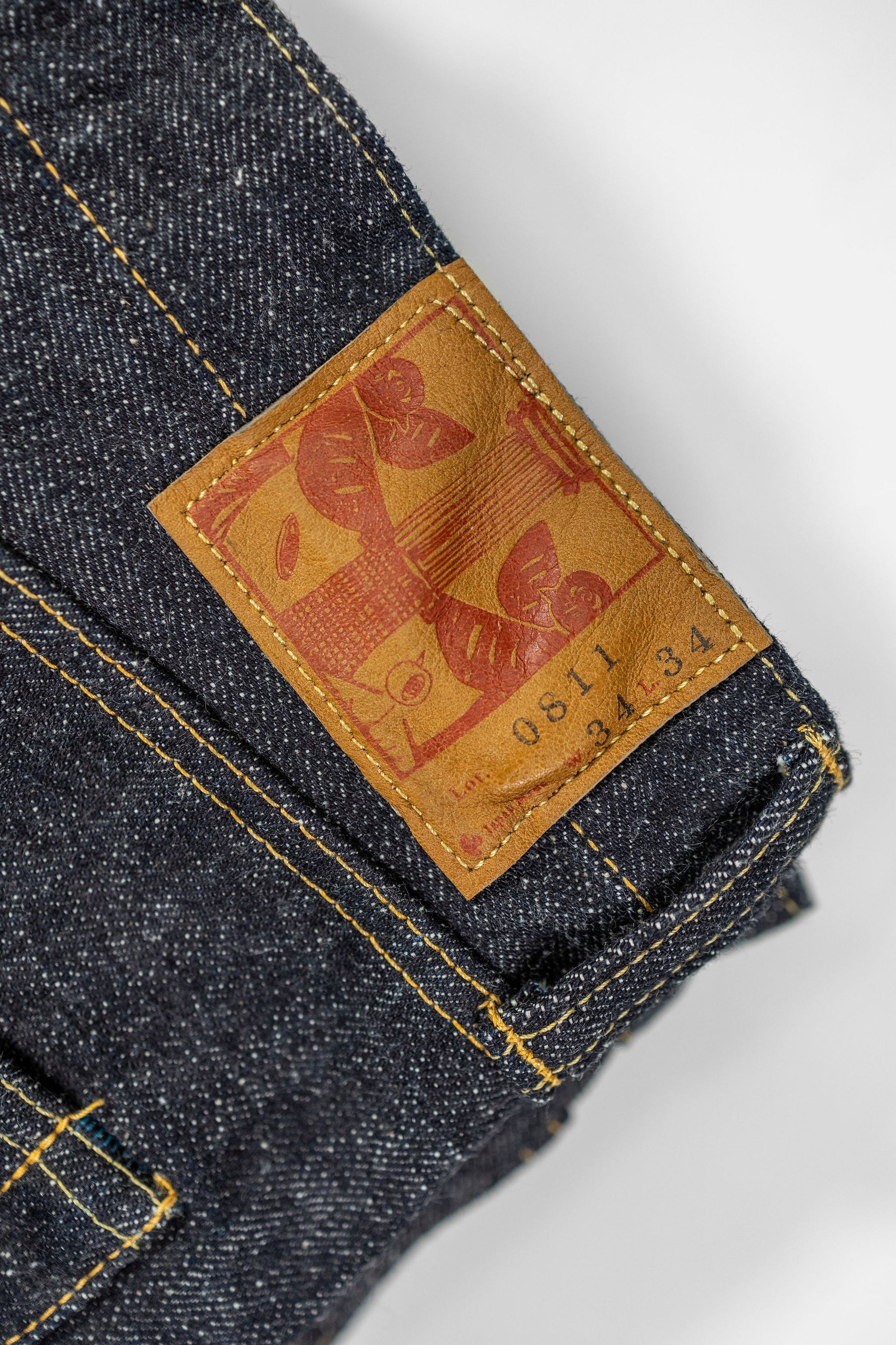 Omoto Denim 0811 15.5oz Nep Denim Loose Fit - Indigo One-Washed