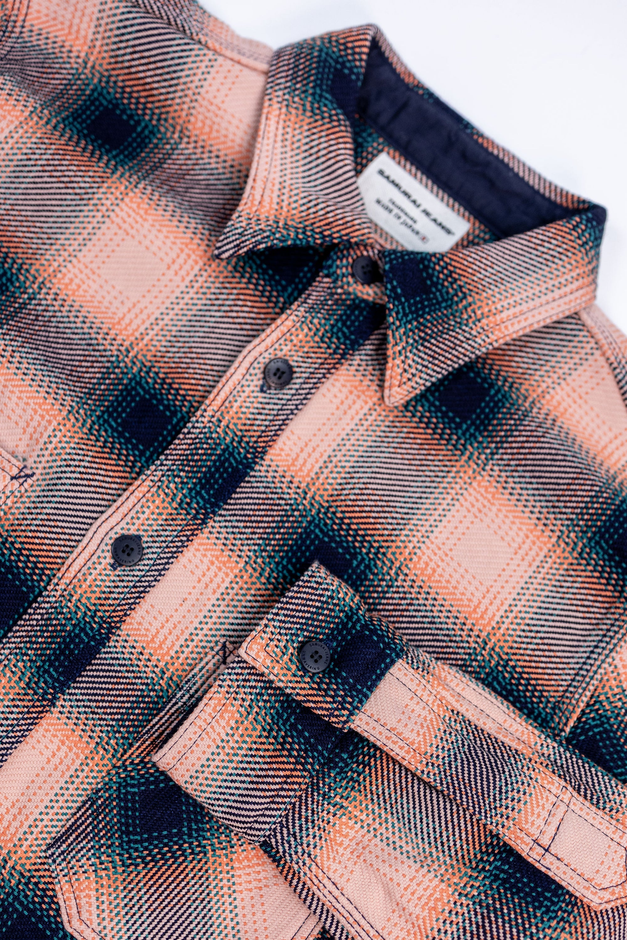 Samurai SIN25-01W Heavy Indigo Flannel - Pink