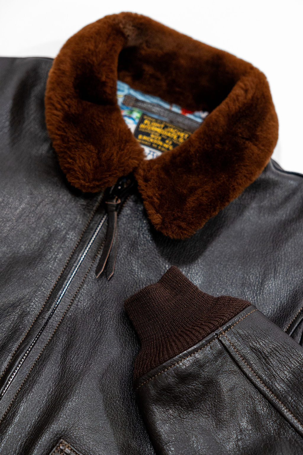 Buzz Rickson's BR80685 Type G-1 “Mil-J-7823 B.Rickson Mfg. CO. Suka Print Lining” - D. Brown