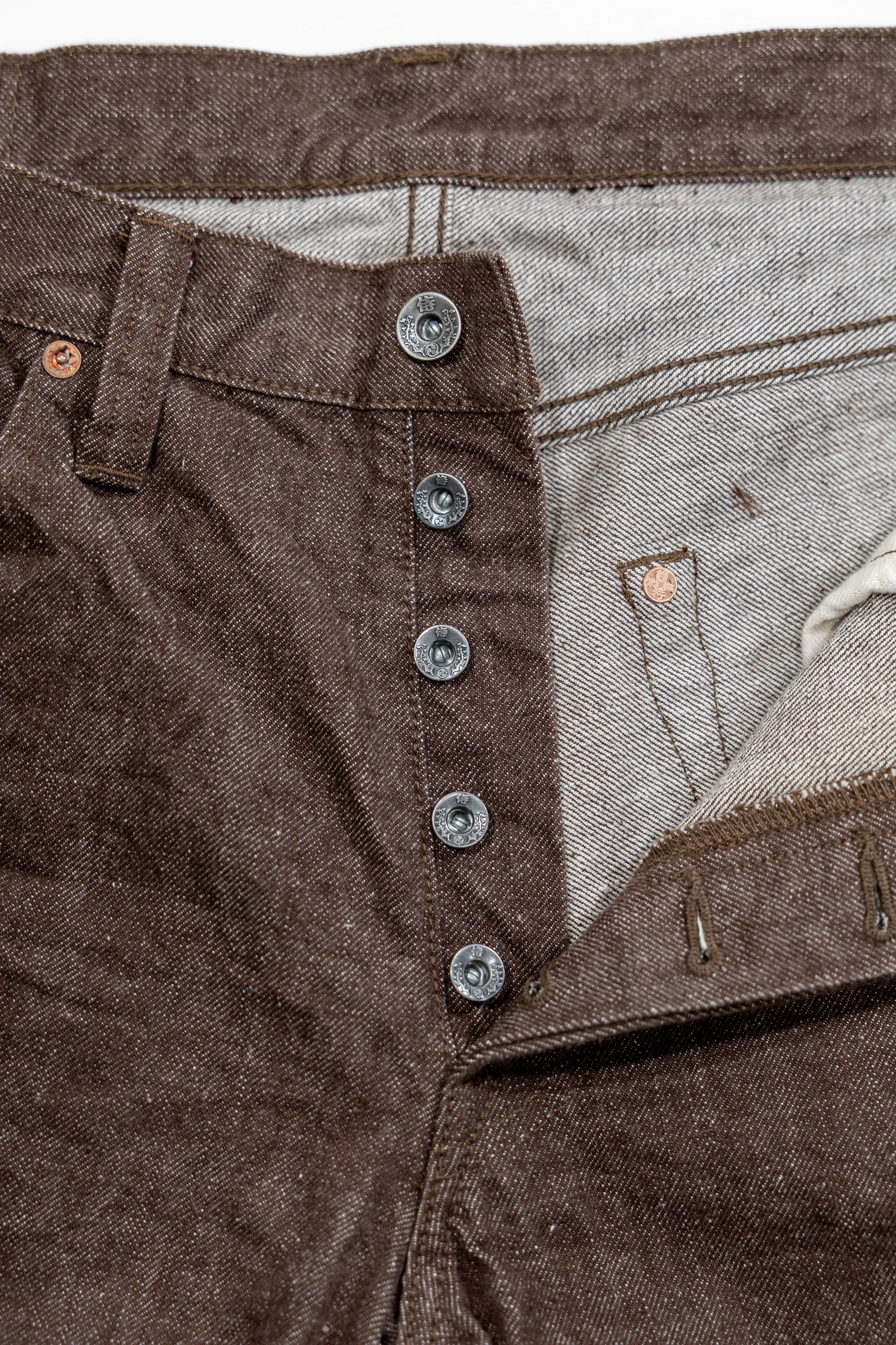 Samurai S0150BRX Regular Straight - 15oz Kanoko Brown Denim