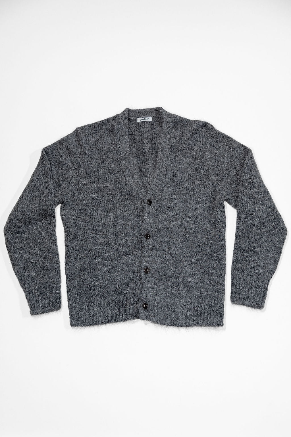 3sixteen Classic Cardigan - Pewter Alpaca