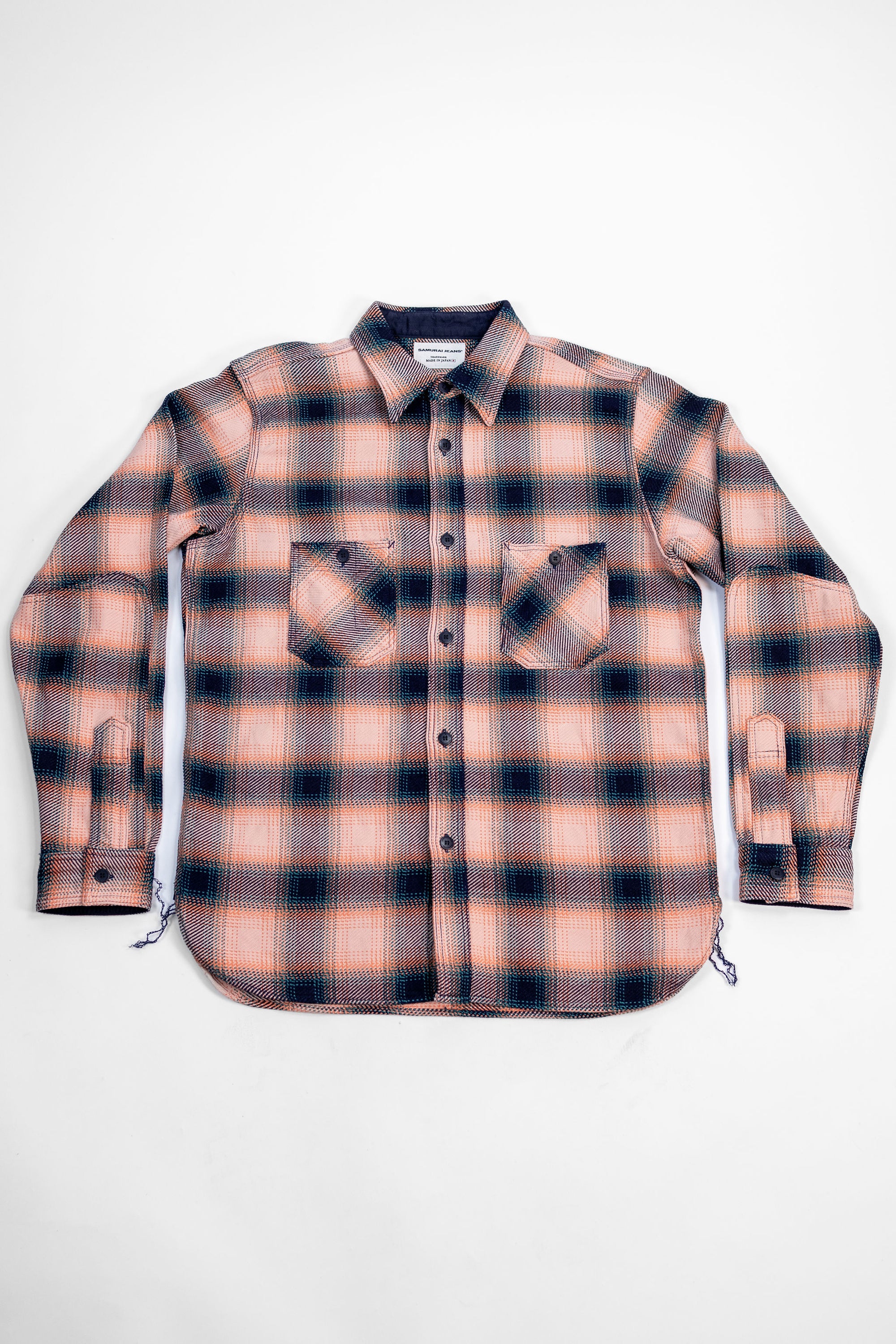 Samurai SIN25-01W Heavy Indigo Flannel - Pink