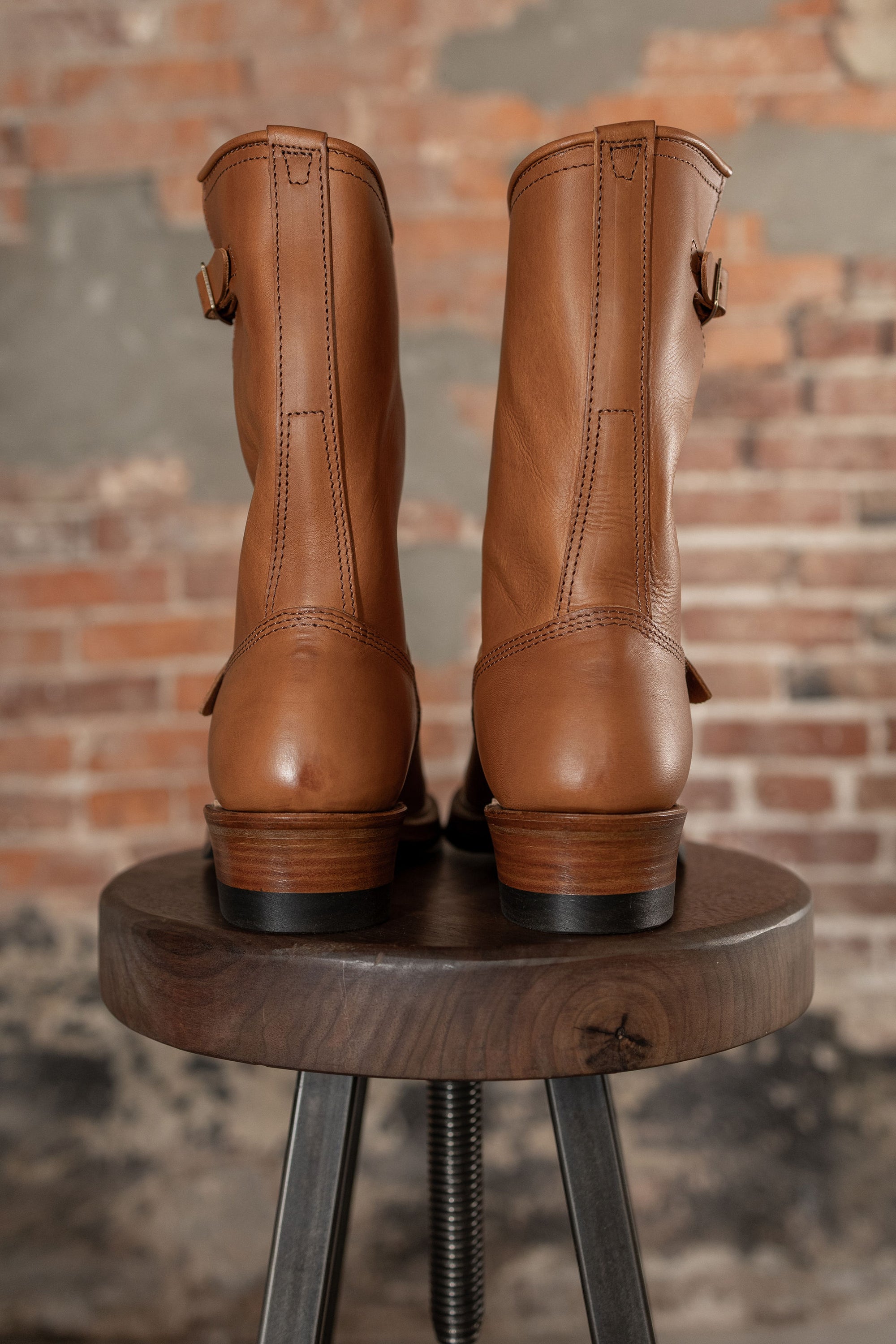 John Lofgren Wabash Engineer Boots - Badalassi Carlo Cognac