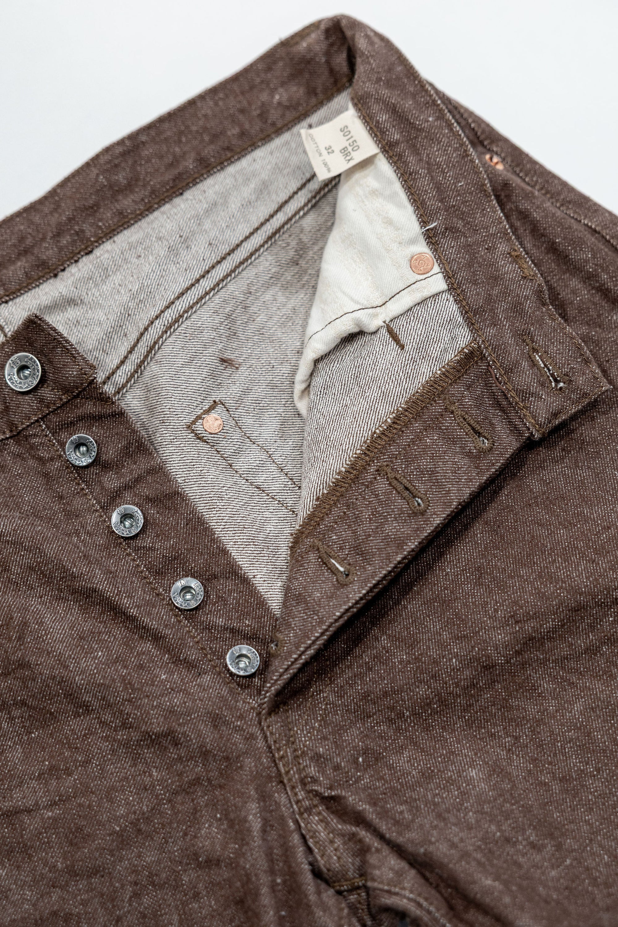 Samurai S0150BRX Regular Straight - 15oz Kanoko Brown Denim