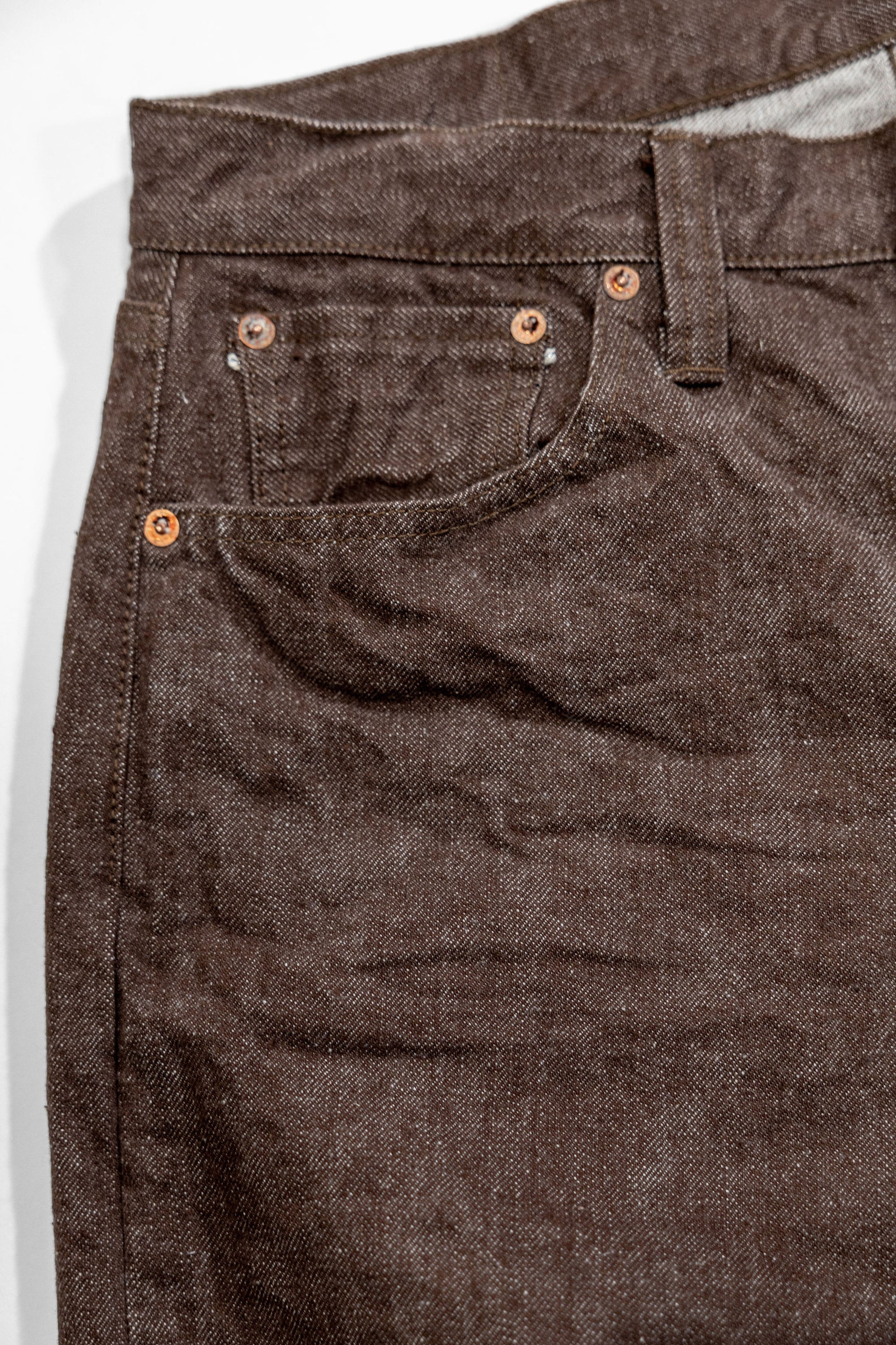 Samurai S0150BRX Regular Straight - 15oz Kanoko Brown Denim