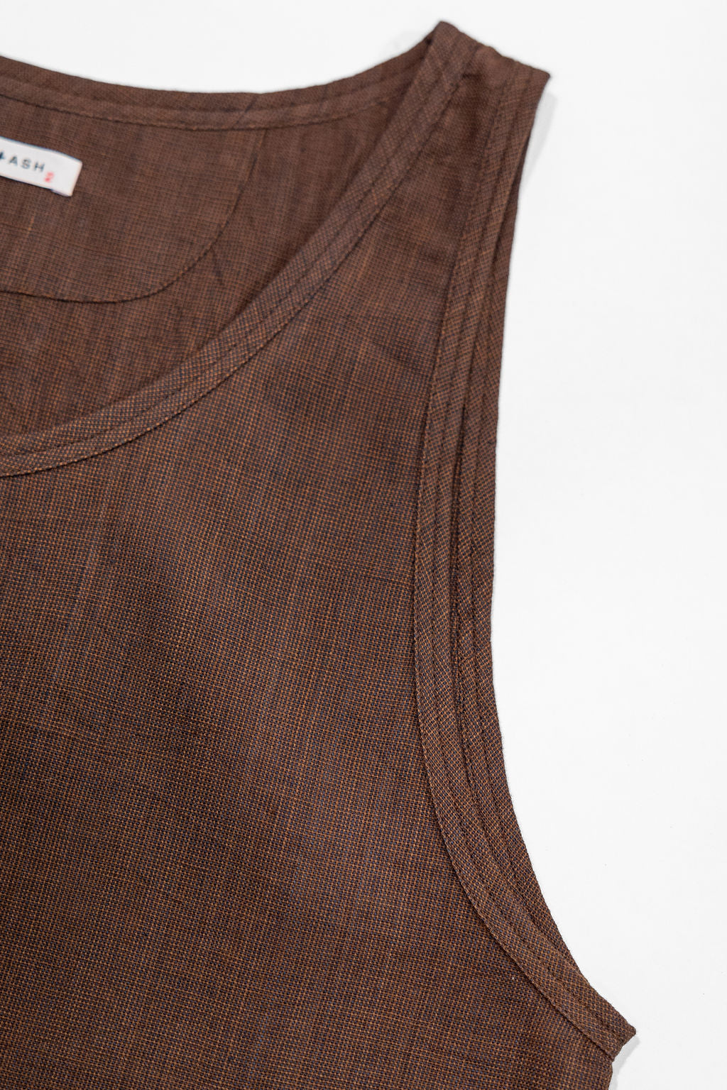 Indi + Ash Ripley Tank - Coyote/Indigo Handwoven Kala Cotton