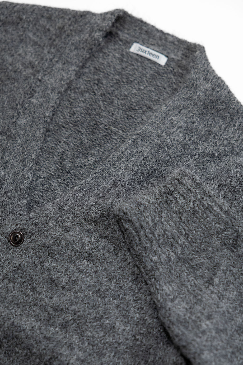 3sixteen Classic Cardigan - Pewter Alpaca