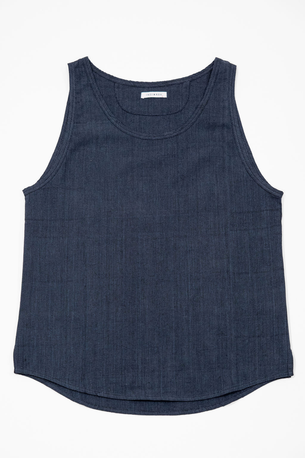 Indi + Ash Ripley Tank - Indigo / Iron Handwoven Kala Cotton