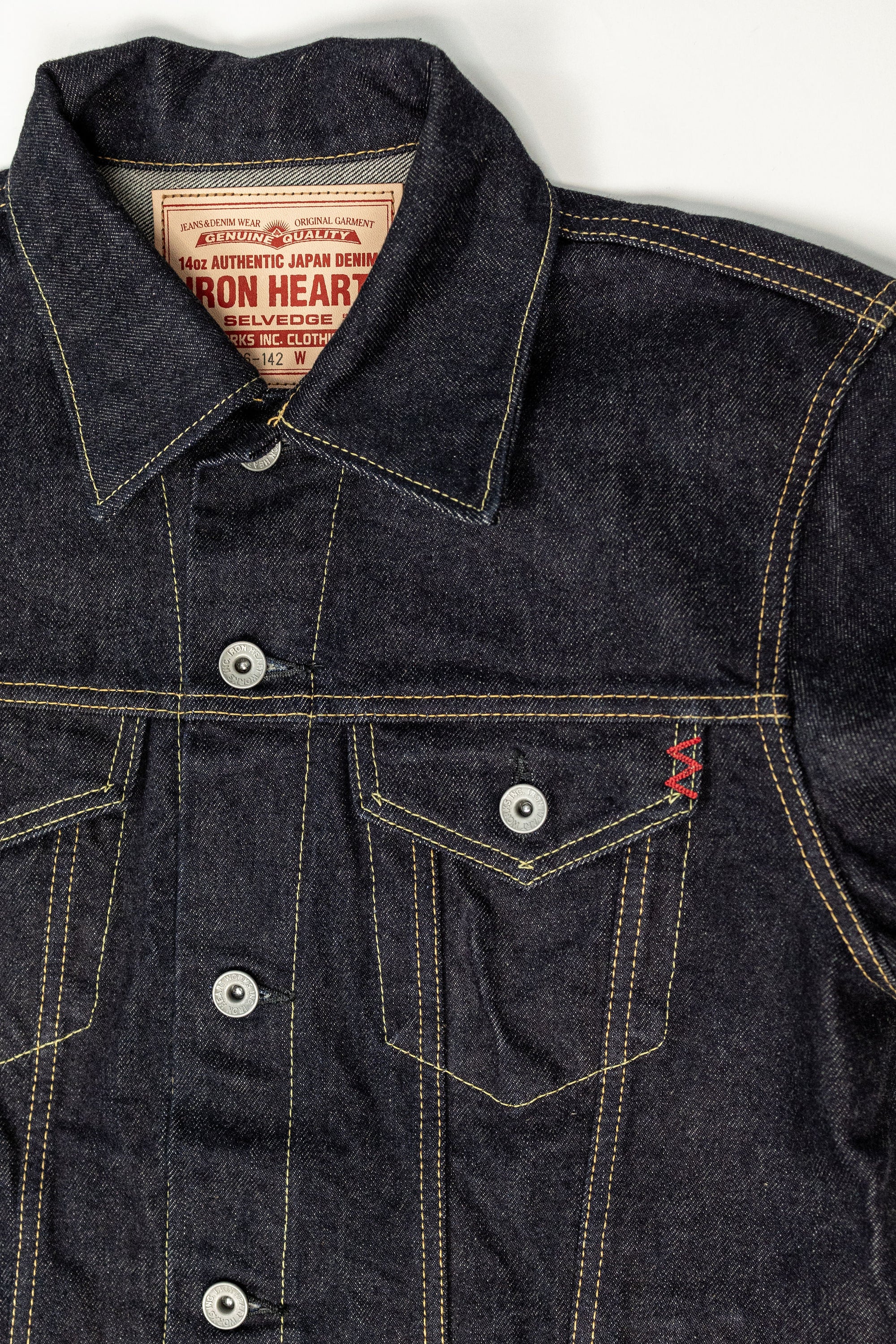 Iron Heart IH-526J 14oz Selvedge Denim Modified Type III Jacket - Indigo