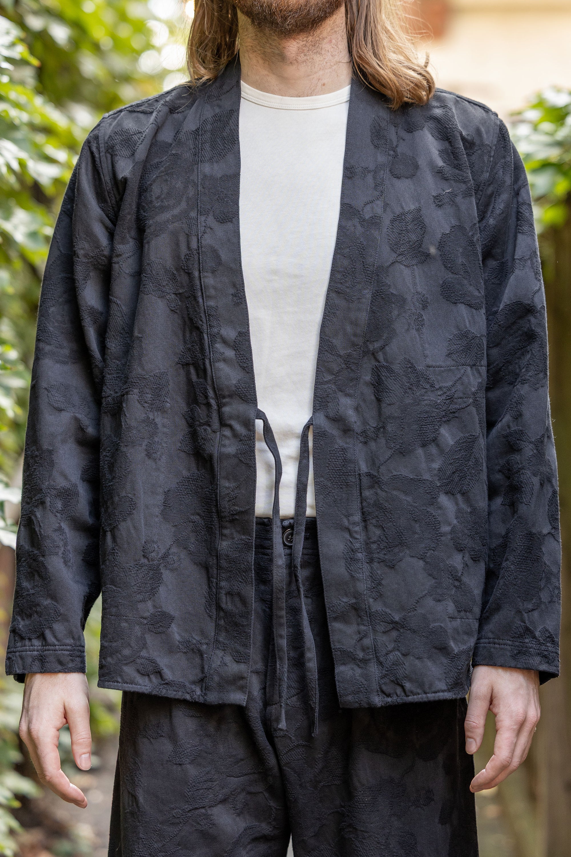 Hansen Garments Roman Loose Cut Jacket - Black Flowers