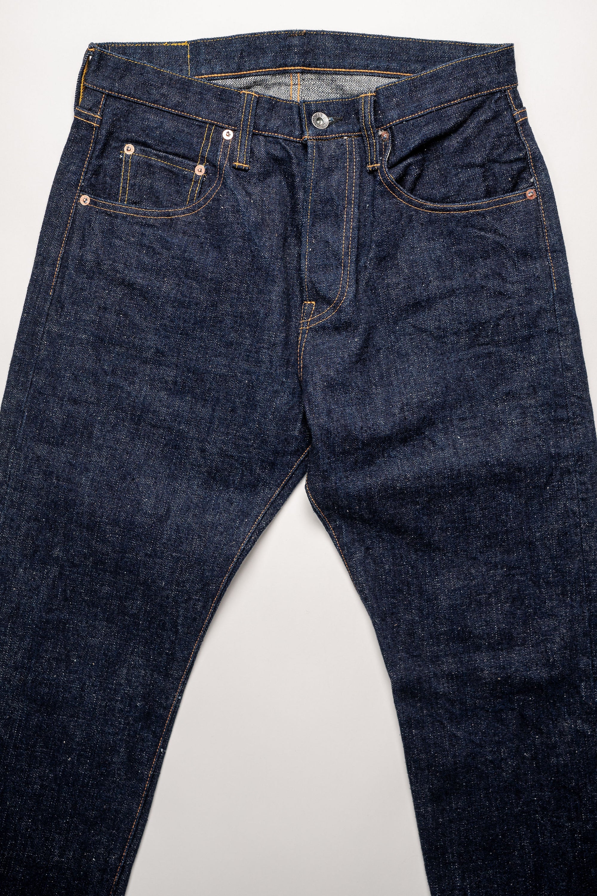 Samurai S211AX Ai Benkei - 18oz Natural Indigo Relaxed Tapered Denim