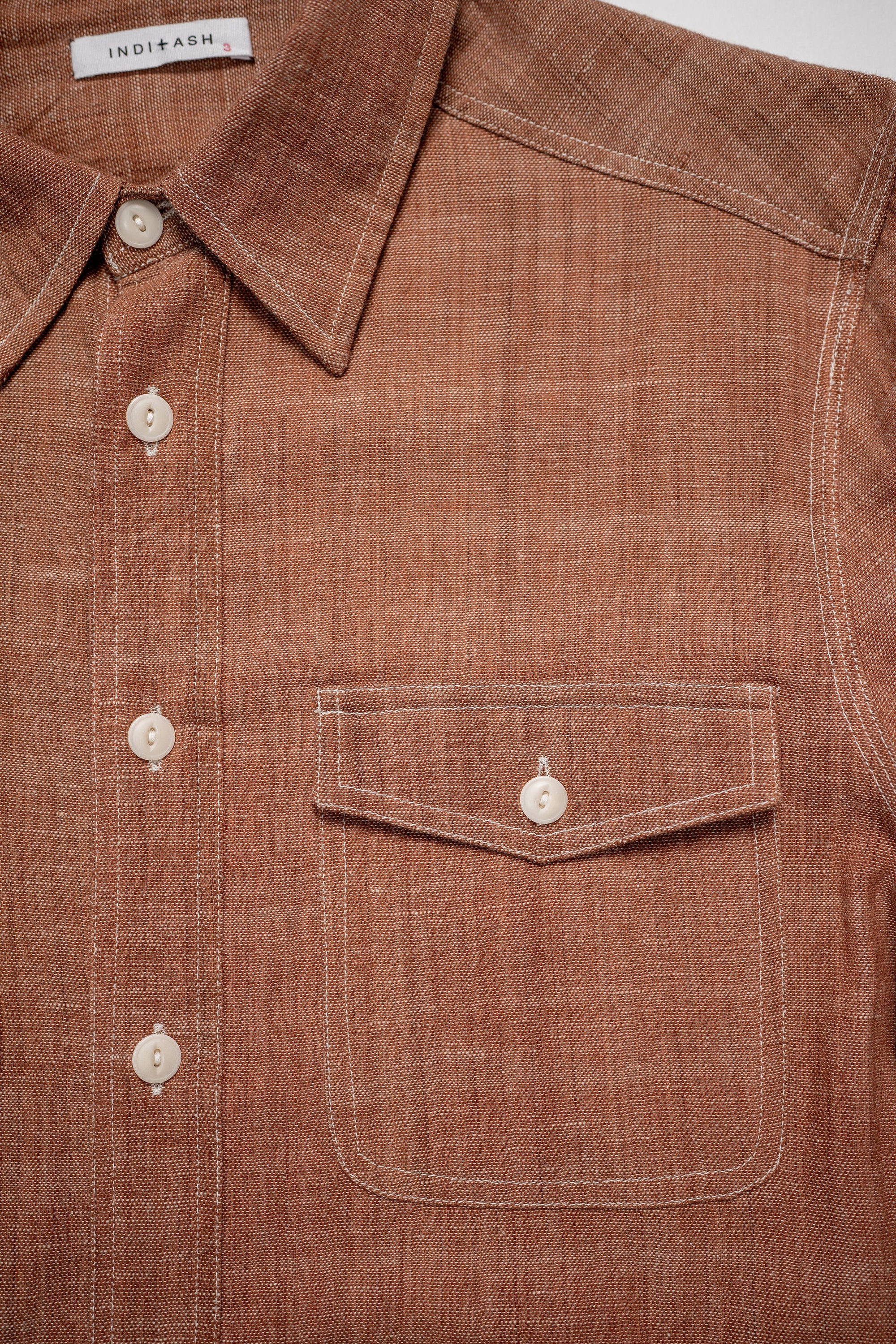 Indi + Ash L/S Smith Workshirt - Cutch/Natural