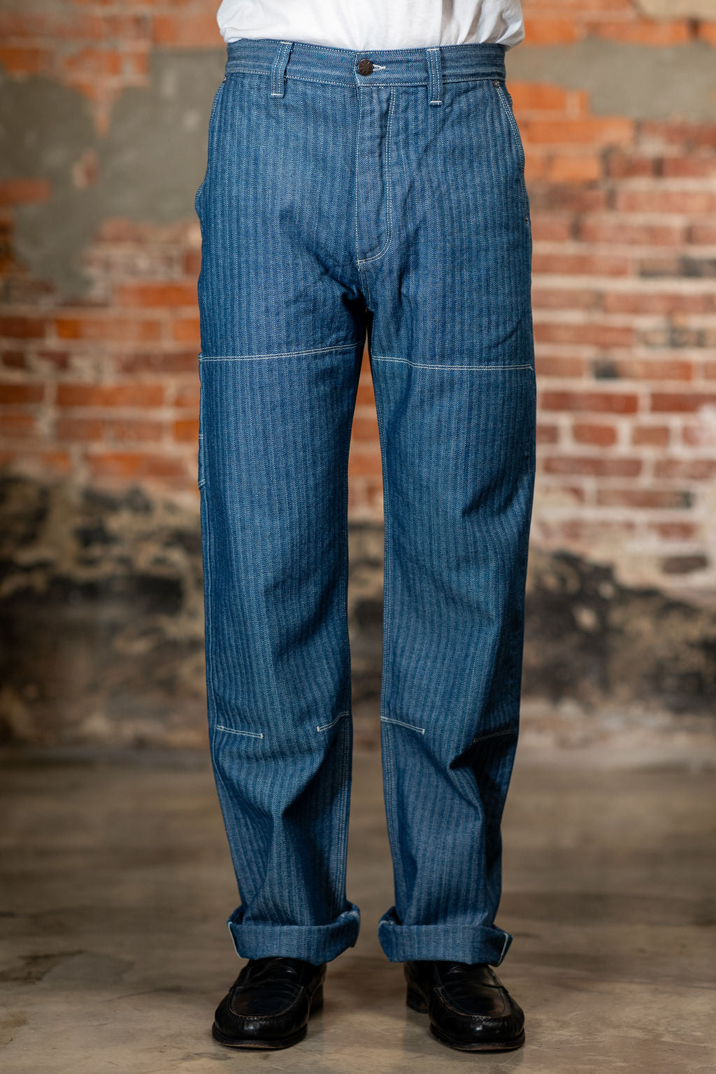 Freenote Coth Ortega Pant - 13oz Blue Herringbone