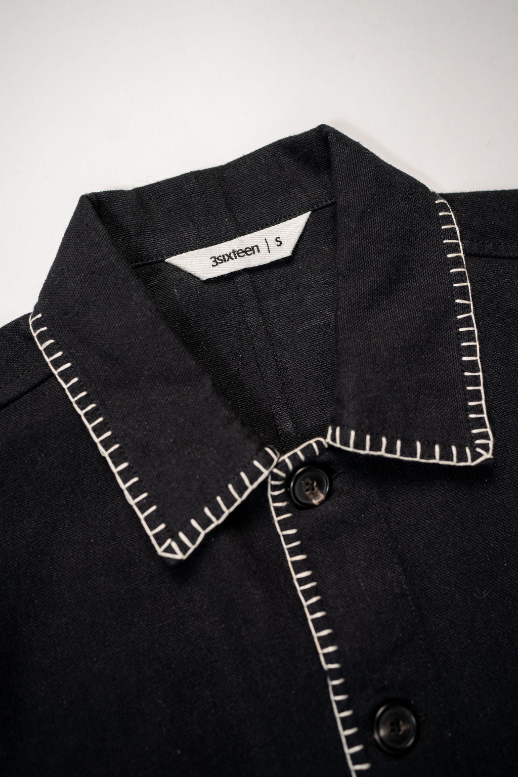 3sixteen Shop Jacket - Blanket Stitch Black Canvas