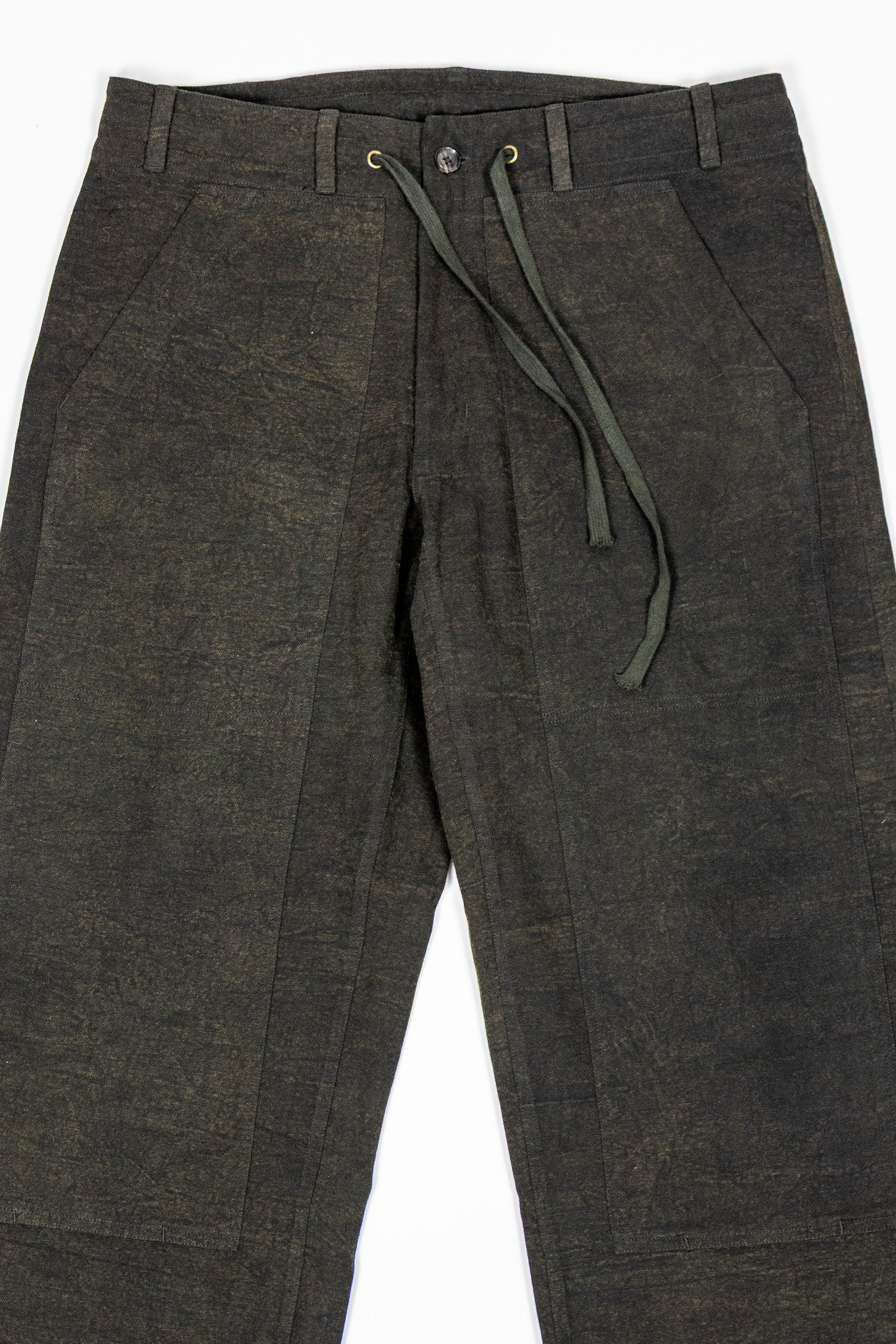 Indi + Ash Raka Pant - Iron Brown Crackle Millwoven Canvas