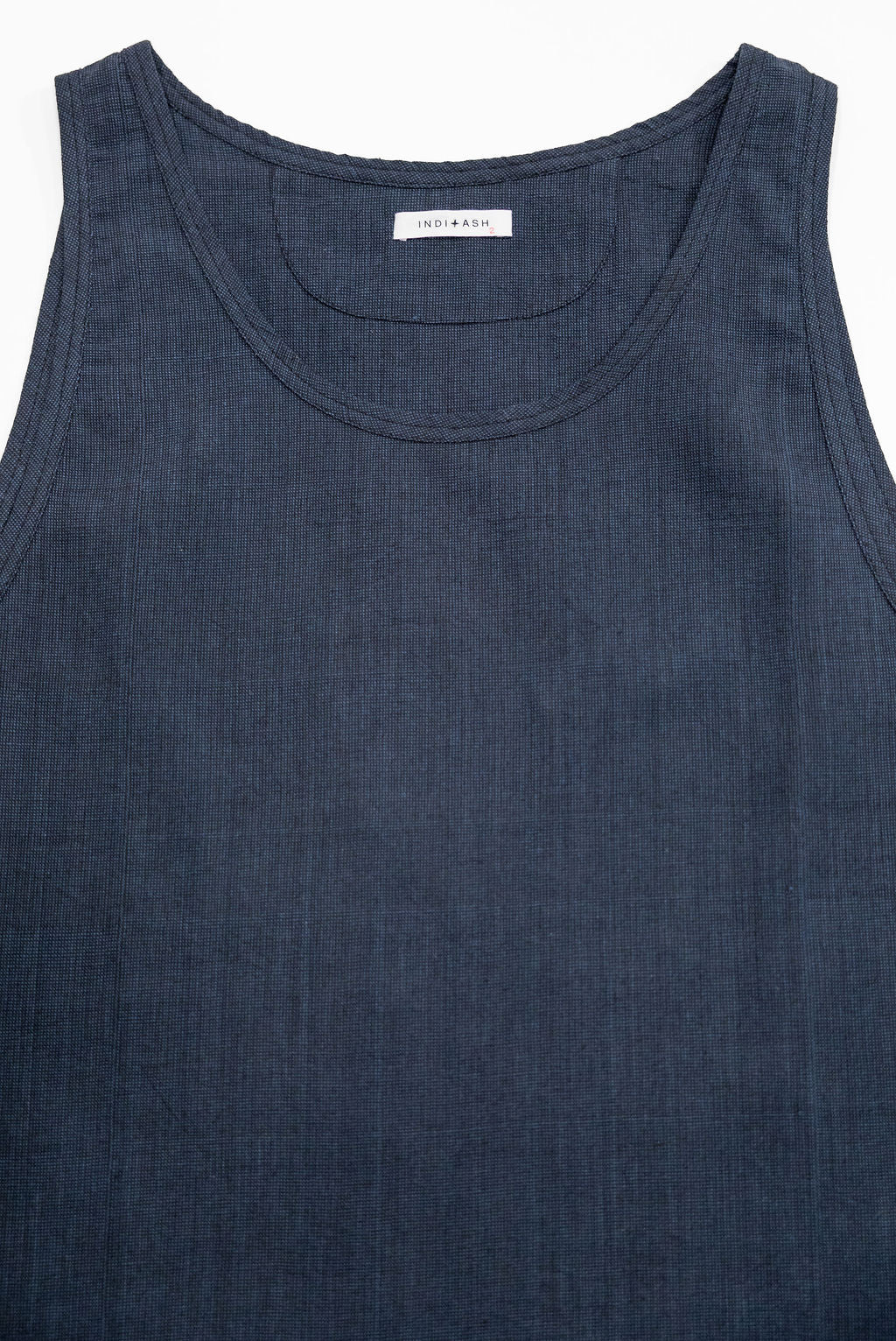 Indi + Ash Ripley Tank - Indigo / Iron Handwoven Kala Cotton