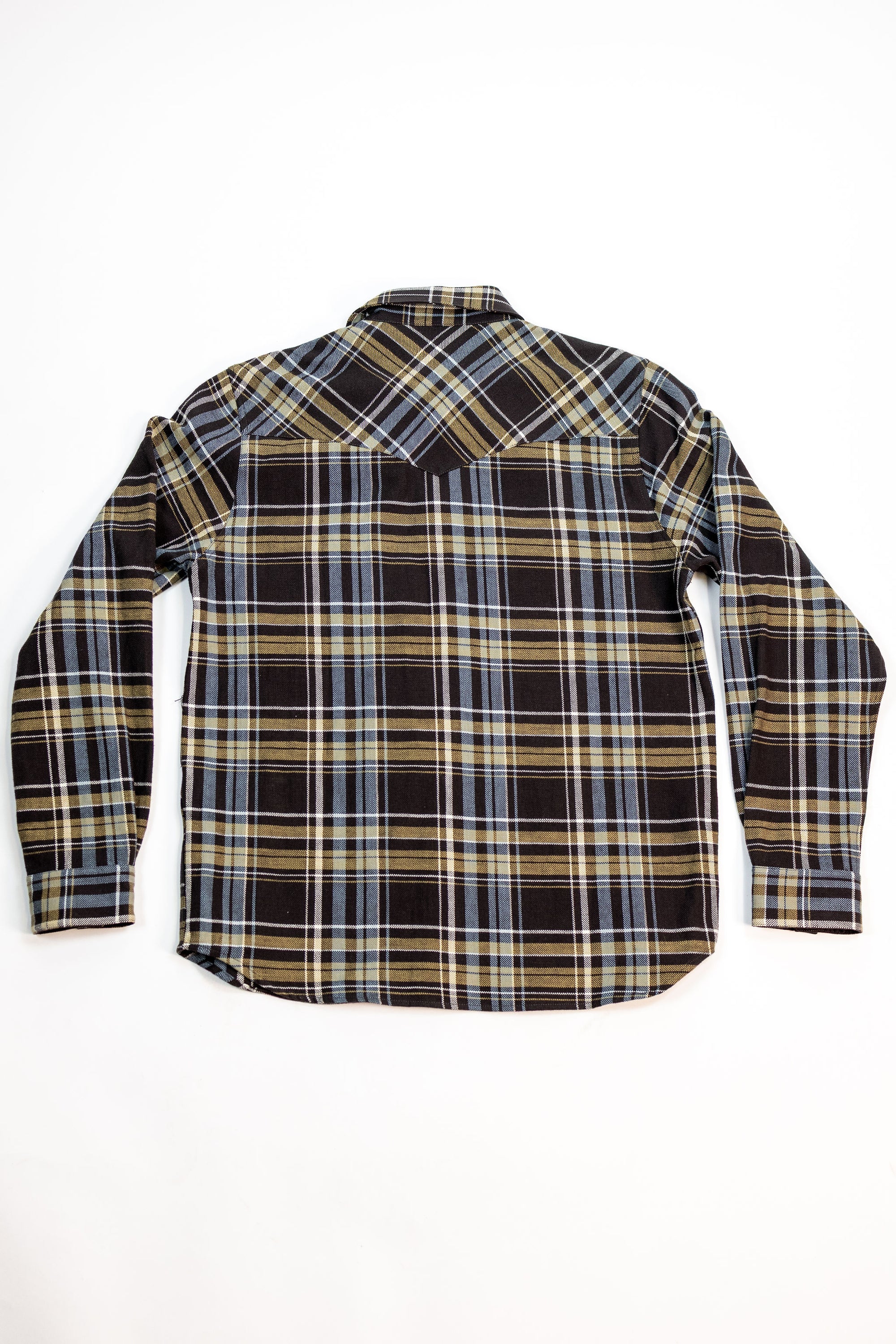 Indigofera Dawson Flannel - Brown/Olive/Turquise/Ecru