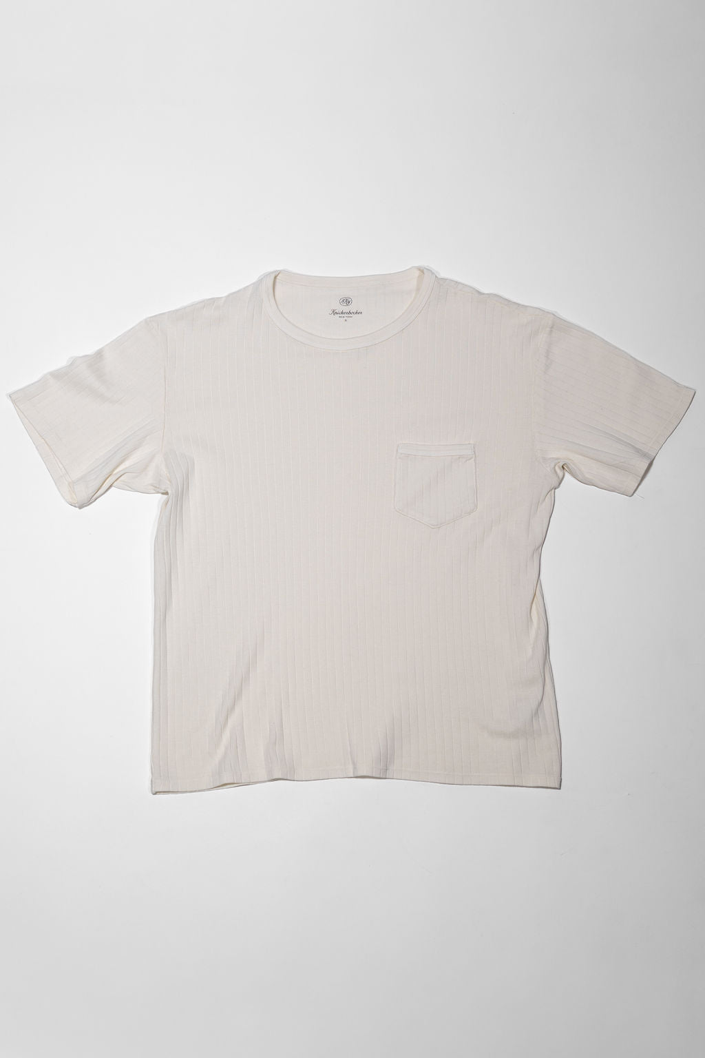 Knickerbocker Rib Pocket T-shirt - Milk