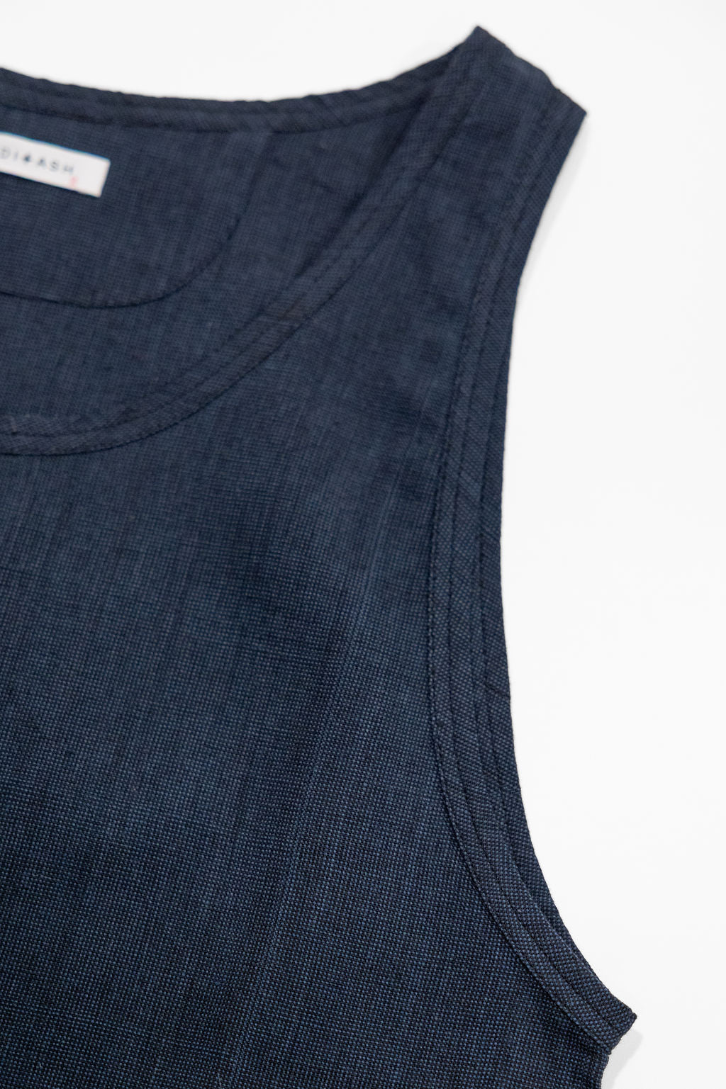 Indi + Ash Ripley Tank - Indigo / Iron Handwoven Kala Cotton