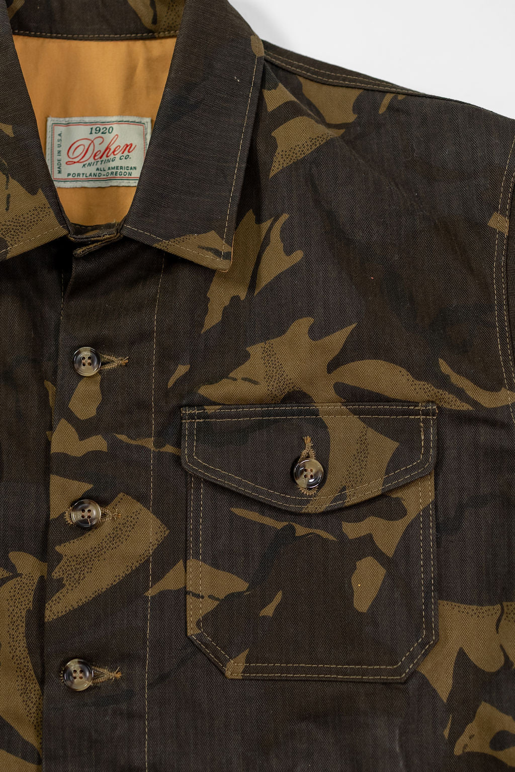 Dehen 1920 Waxed Cotton Crissman - Darkwood Camo Dry Waxed Cotton