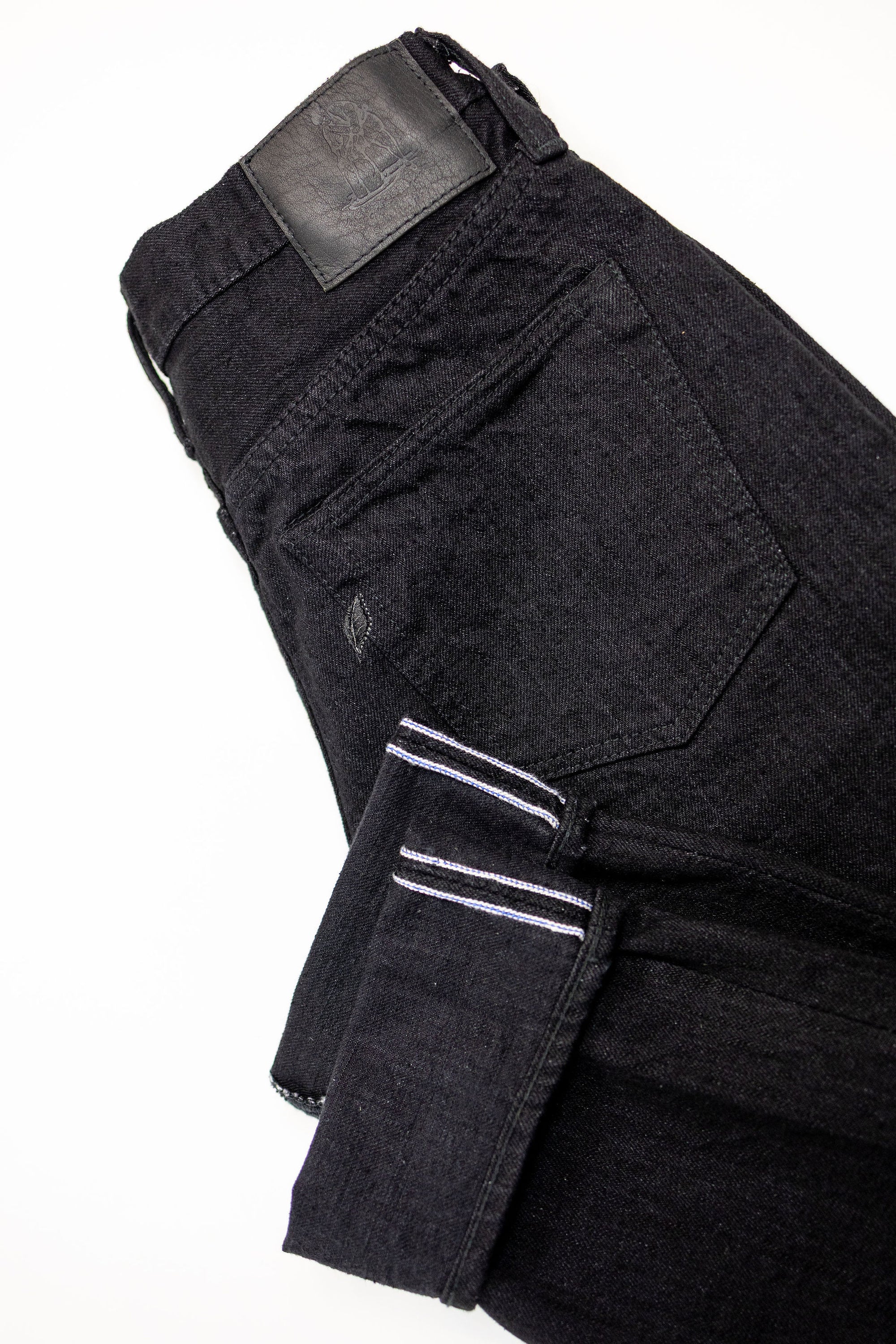 Pure Blue Japan XX-019-BK Relaxed Tapered - 14oz Double Black Denim (Rinsed)