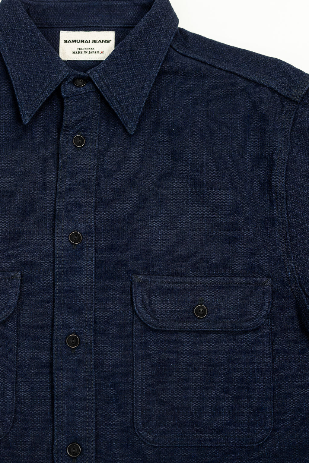 Samurai SAK24-01W Spotted Work Shirt - Indigo