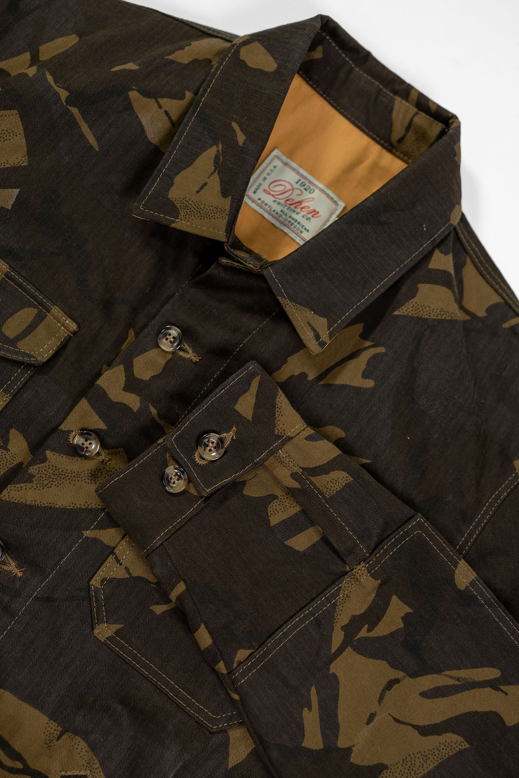 Dehen 1920 Waxed Cotton Crissman - Darkwood Camo Dry Waxed Cotton