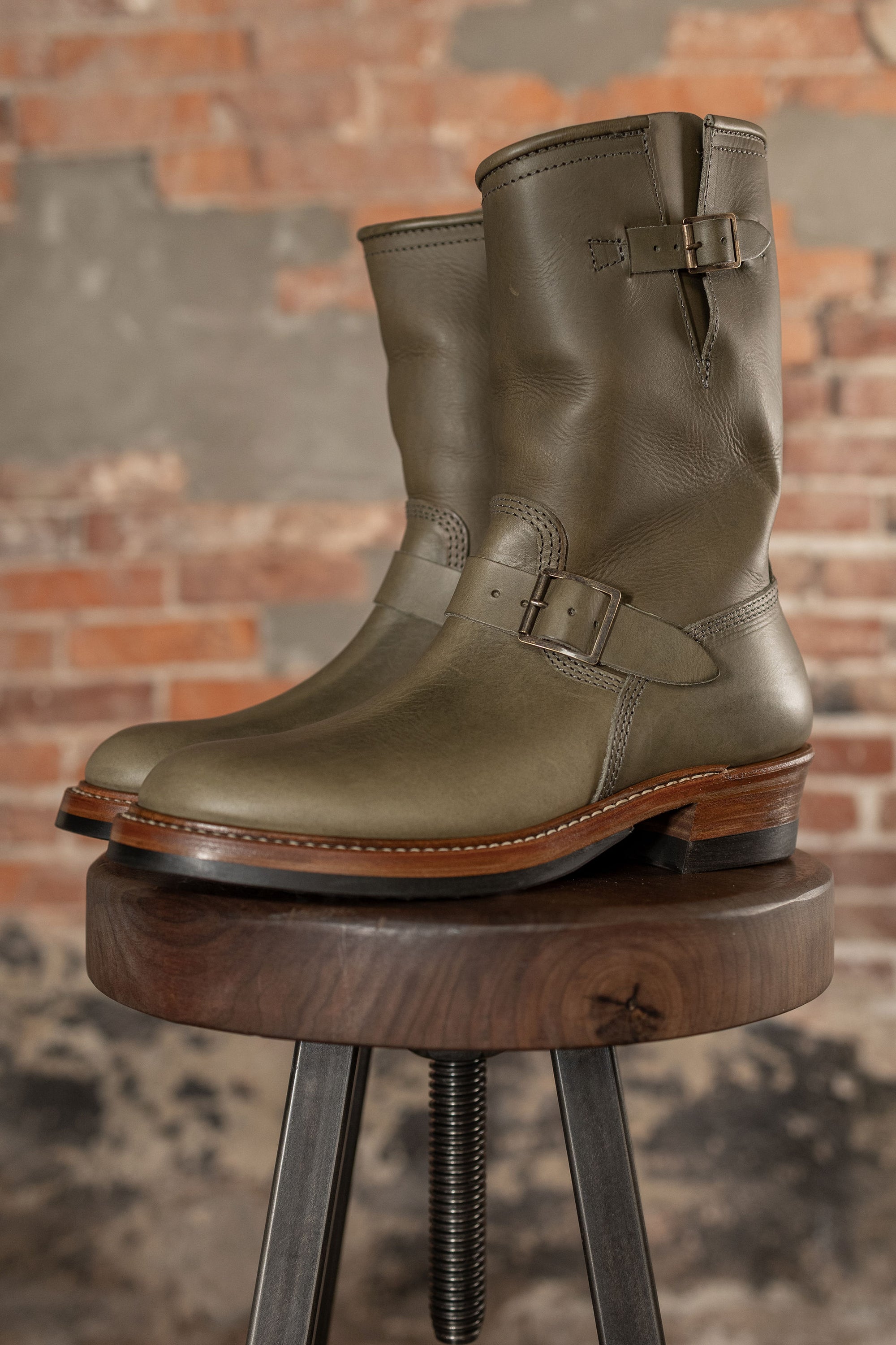 John Lofgren Wabash Engineer Boots - Badalassi Carlo Grigio