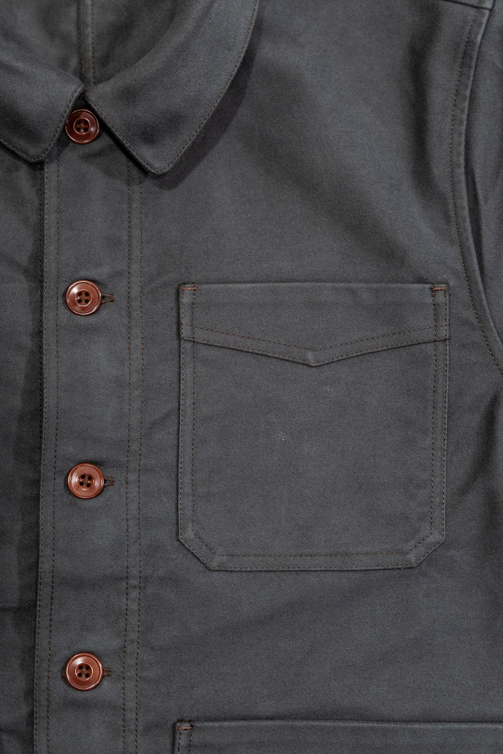3sixteen French Work Jacket - Grey Moleskin