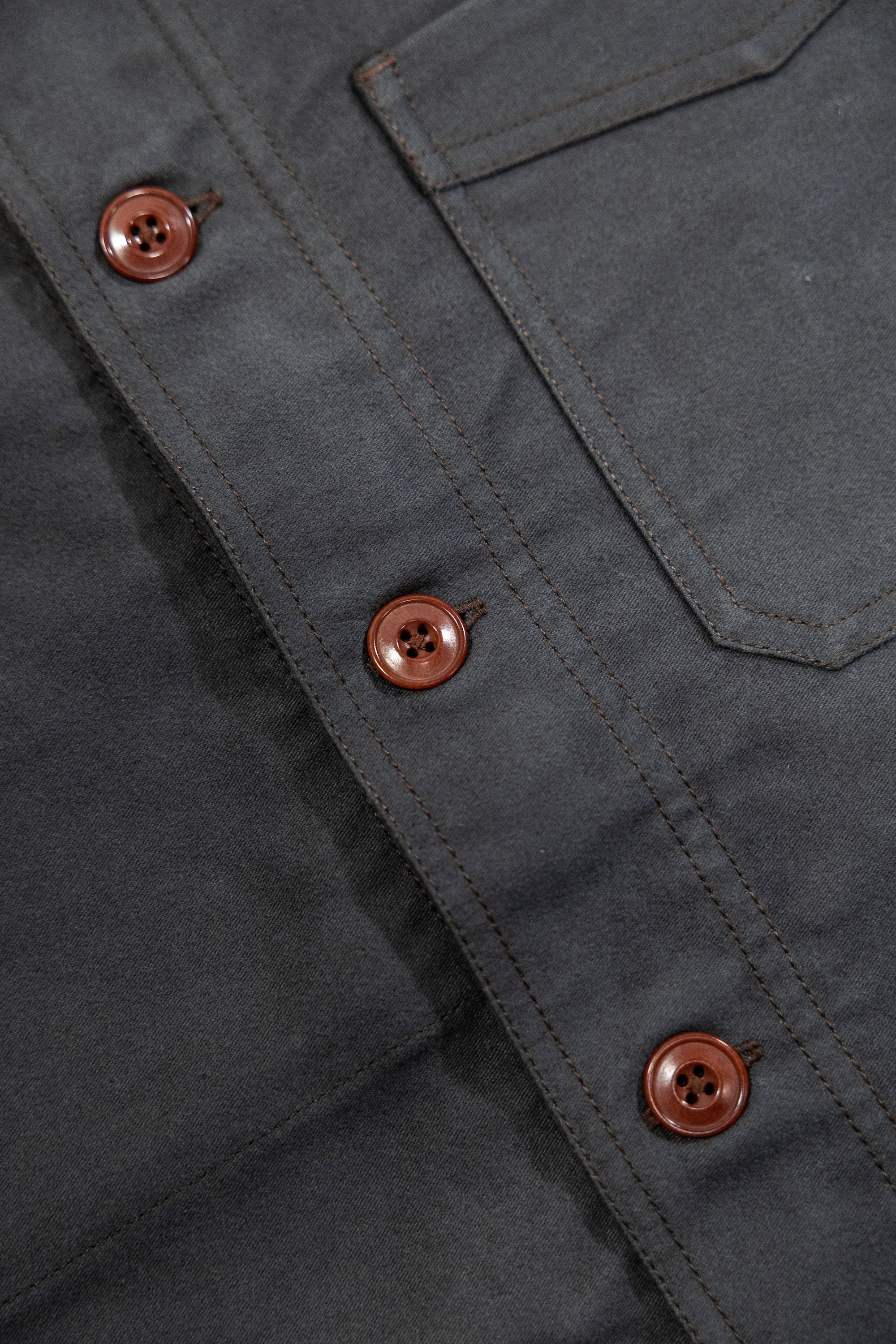 3sixteen French Work Jacket - Grey Moleskin