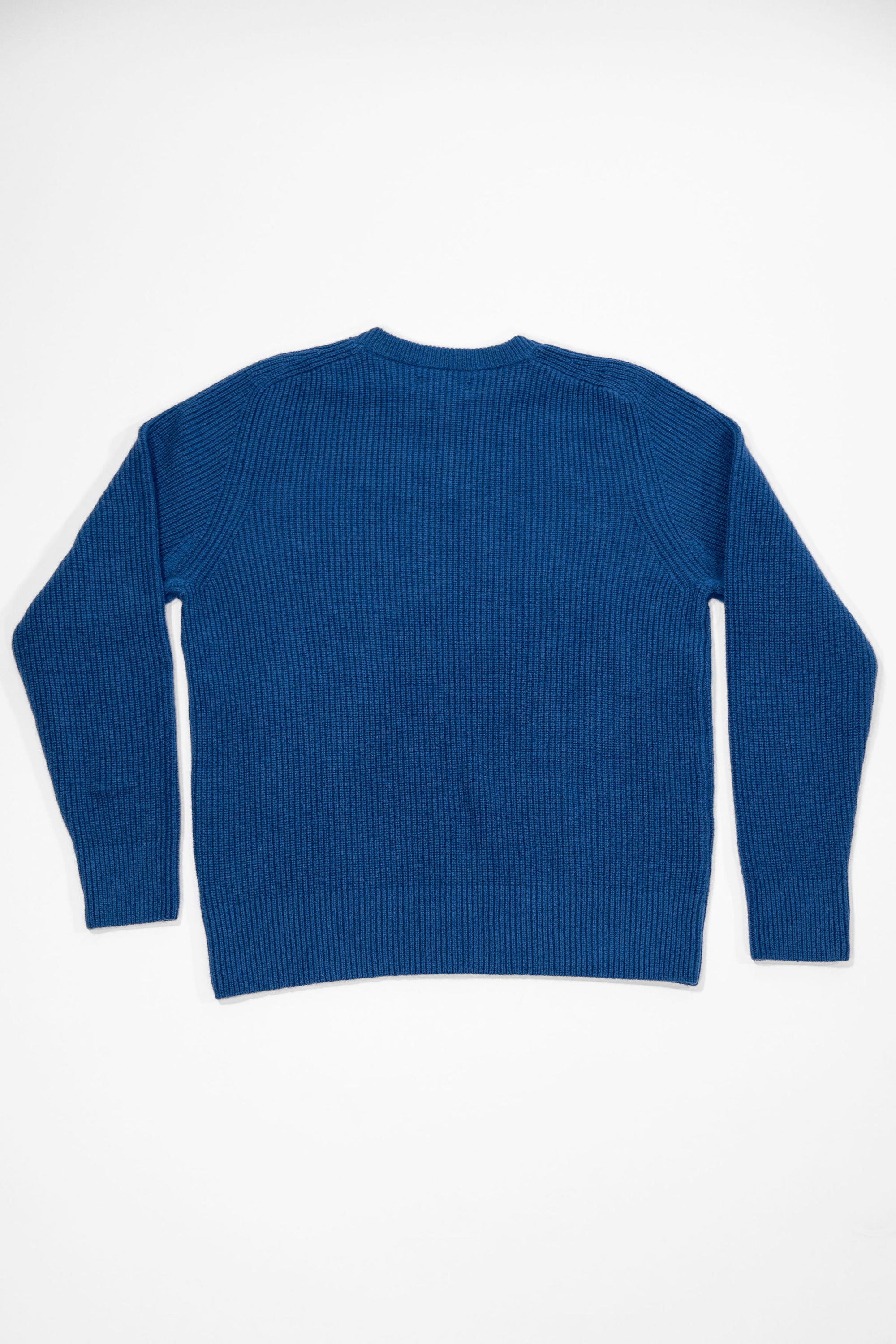 Merz b. Schwanen LOCC02 Sturdy Ribbed Merino-Wool Cashmere Sweater - Carbon Blue