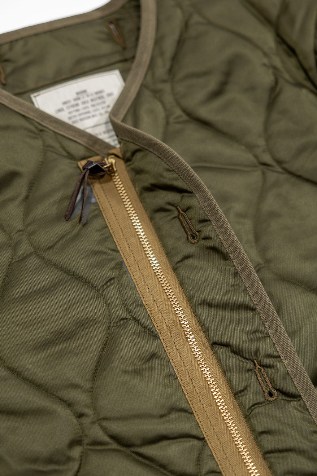 Buzz Rickson's BR15945 Type M-65 Liner “Buzz Rickson MFG. Co., INC.” - Olive