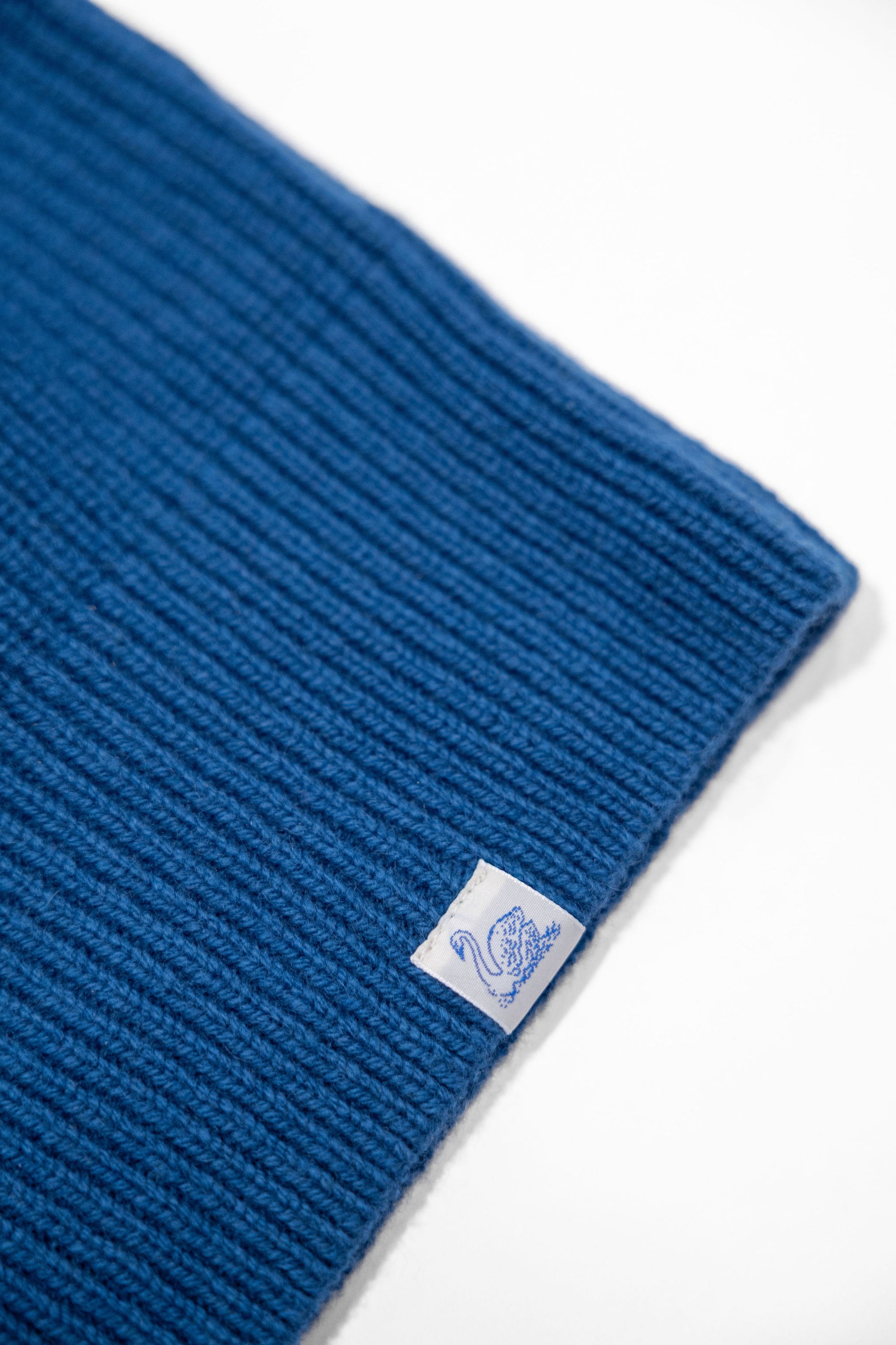 Merz b. Schwanen LOCC02 Sturdy Ribbed Merino-Wool Cashmere Sweater - Carbon Blue
