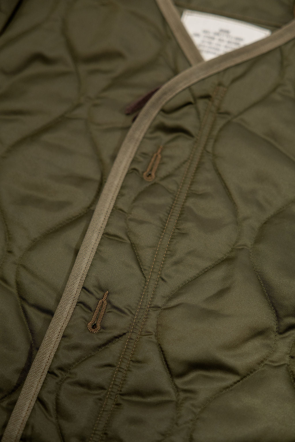 Buzz Rickson's BR15945 Type M-65 Liner “Buzz Rickson MFG. Co., INC.” - Olive