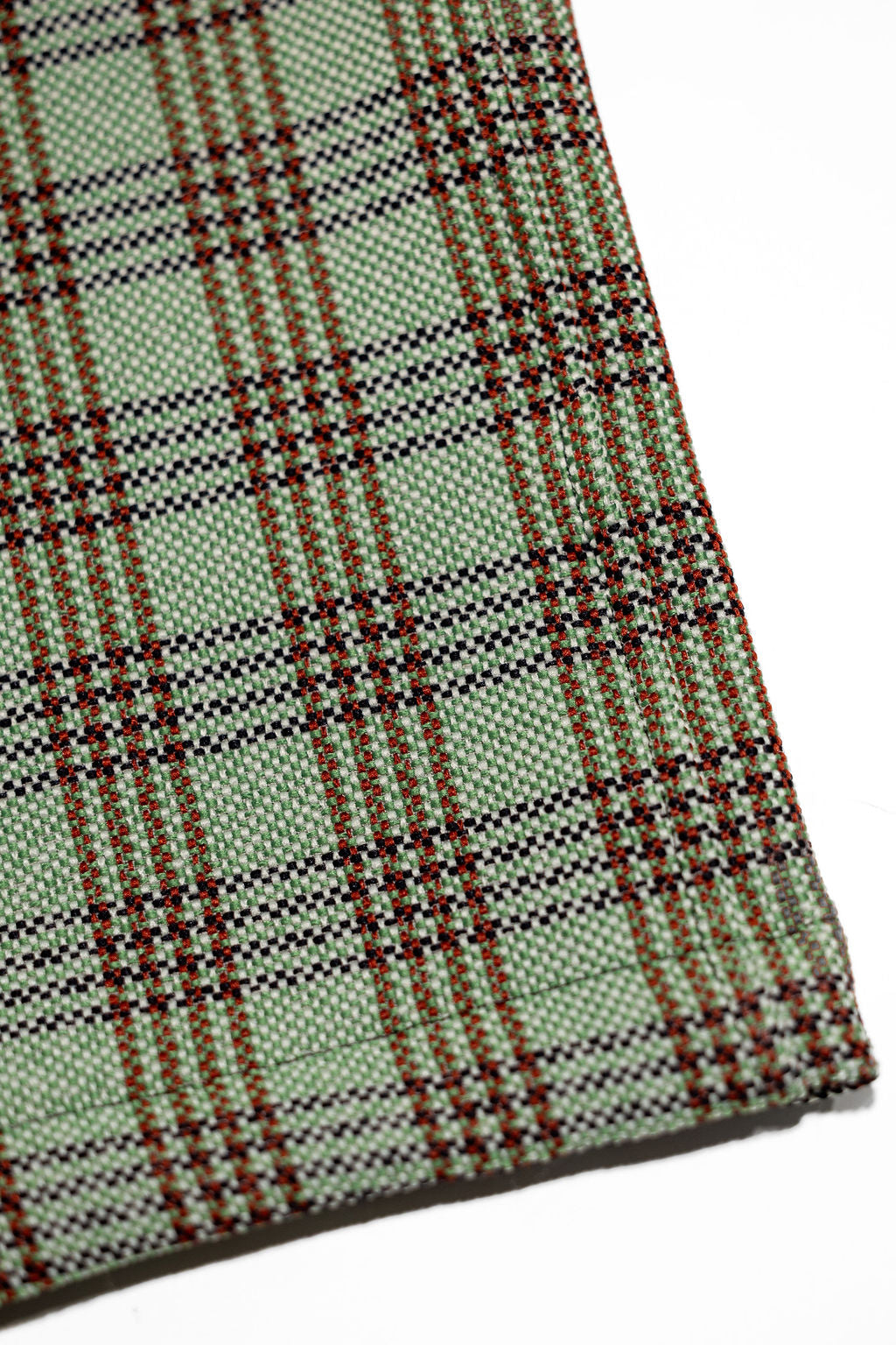 Dehen 1920 Lounge Shirt - Lawn Chair Plaid. close up of fabric detail